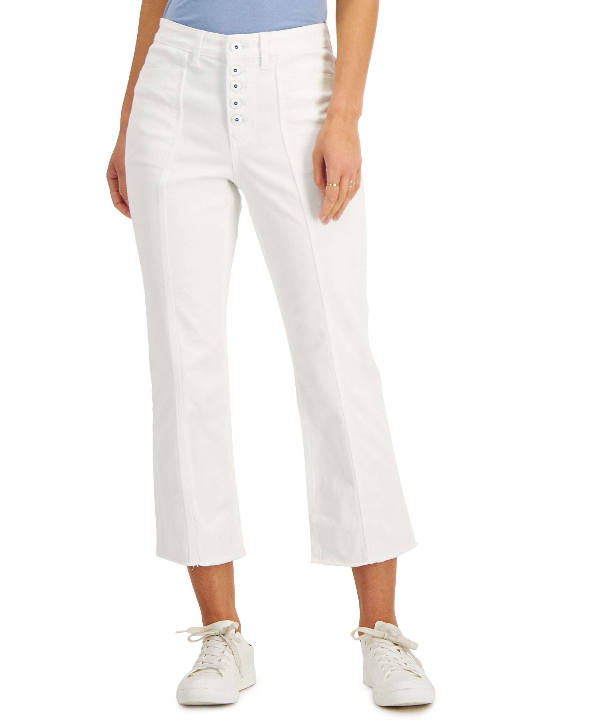Style & Co Button Fly Cropped Jeans