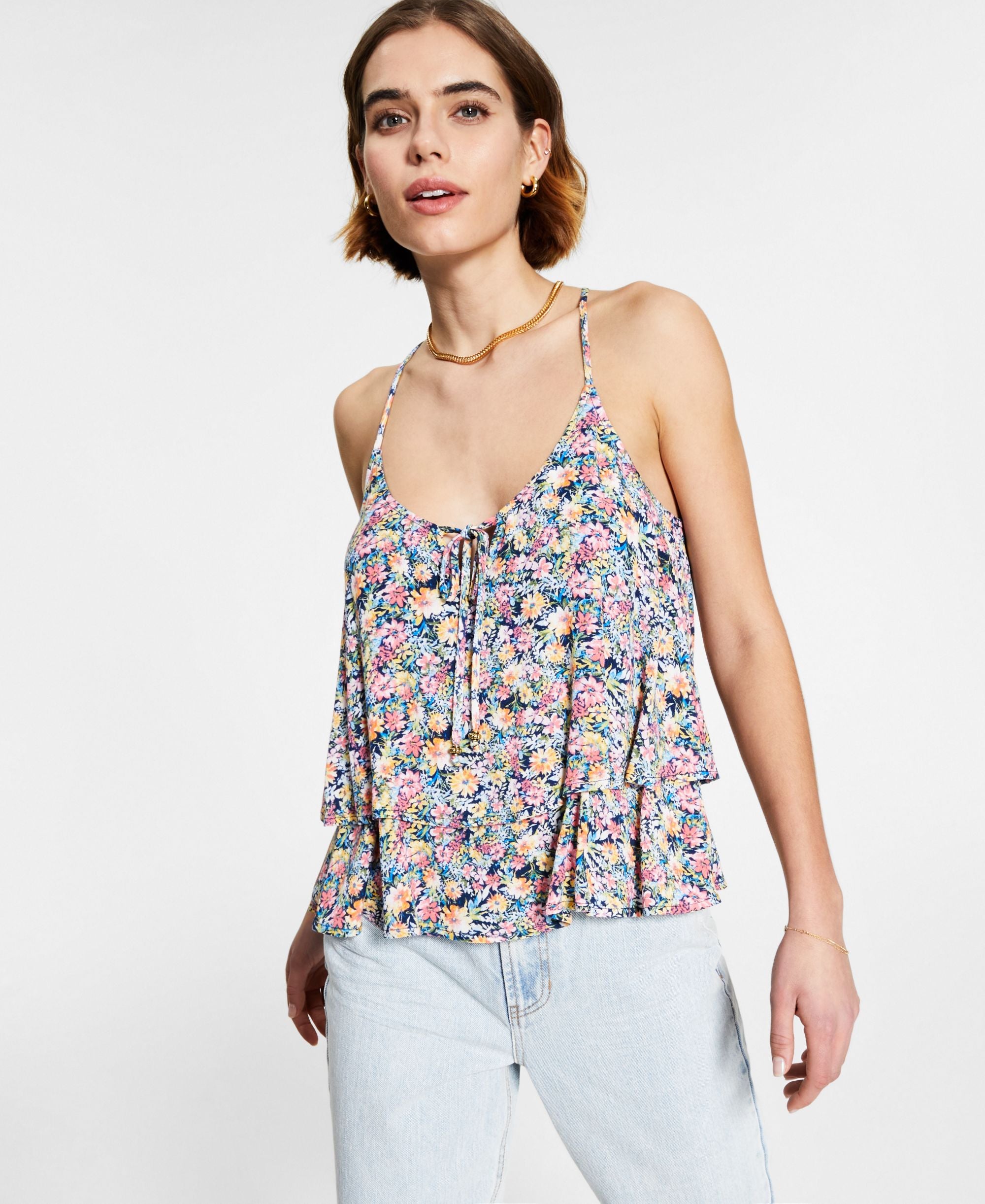 Juniors' Ruffled Tank Top
