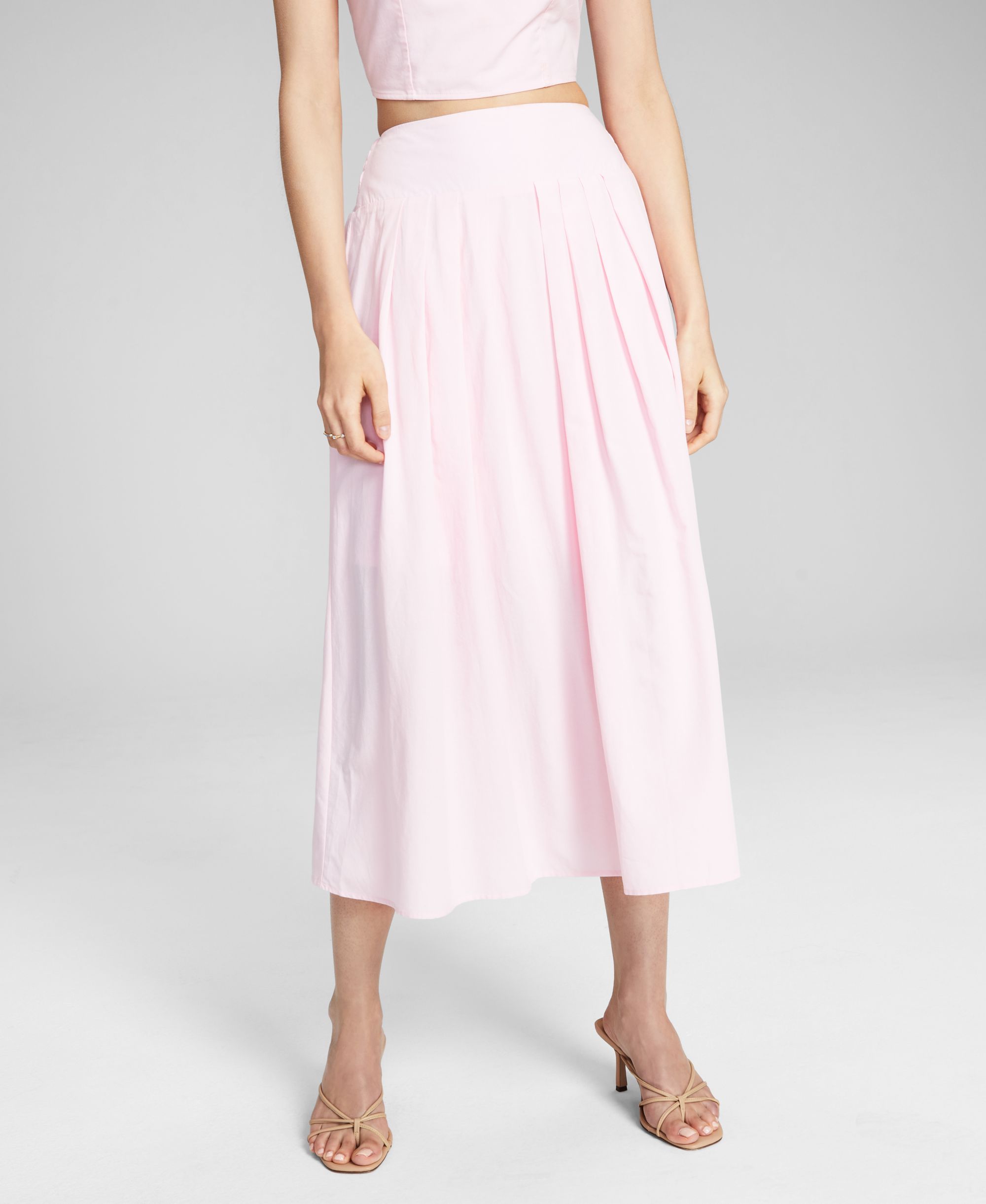 Now This Womens Pleated Midi Skirt