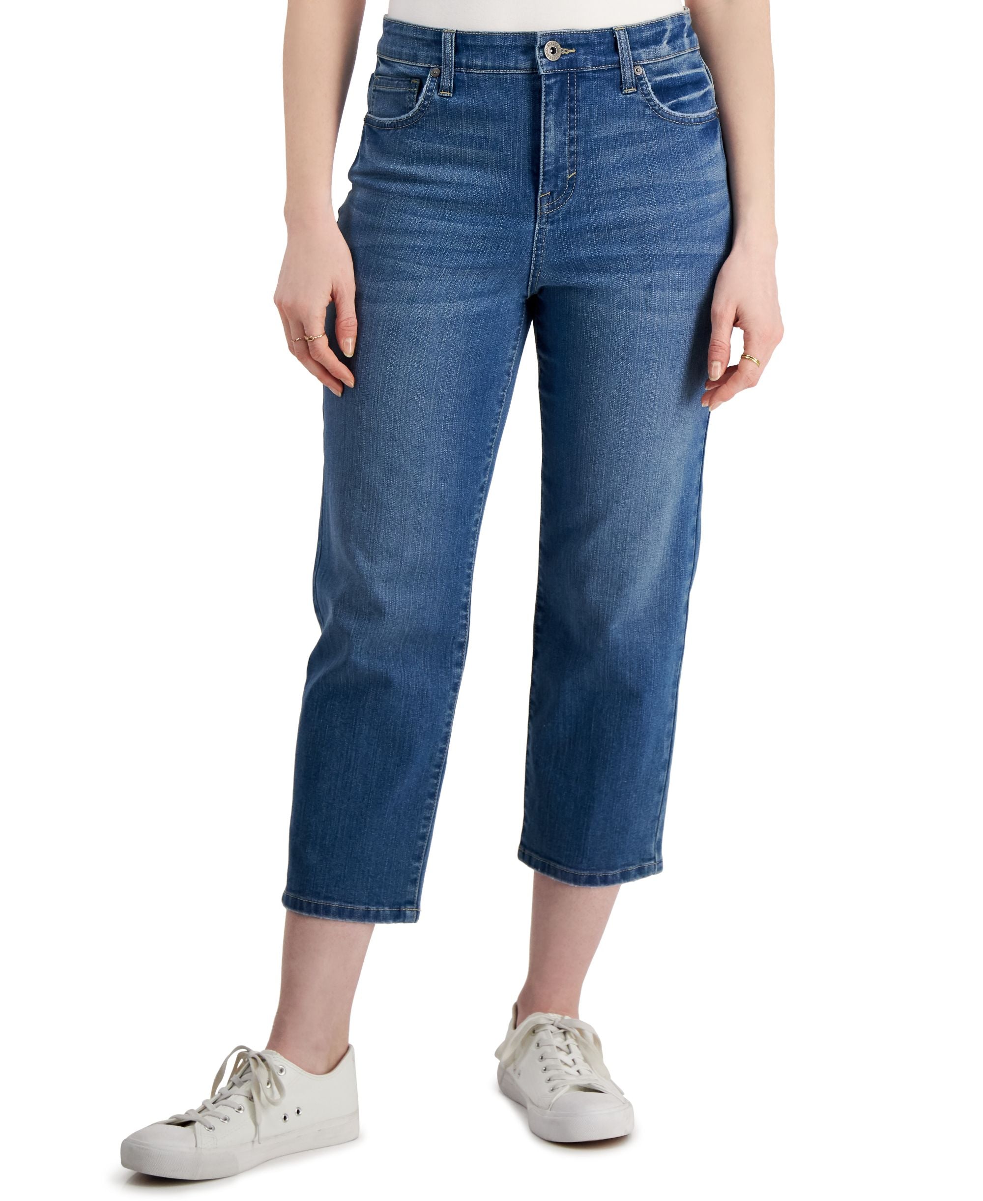 Style & Co Womens High Rise Cropped Jeans