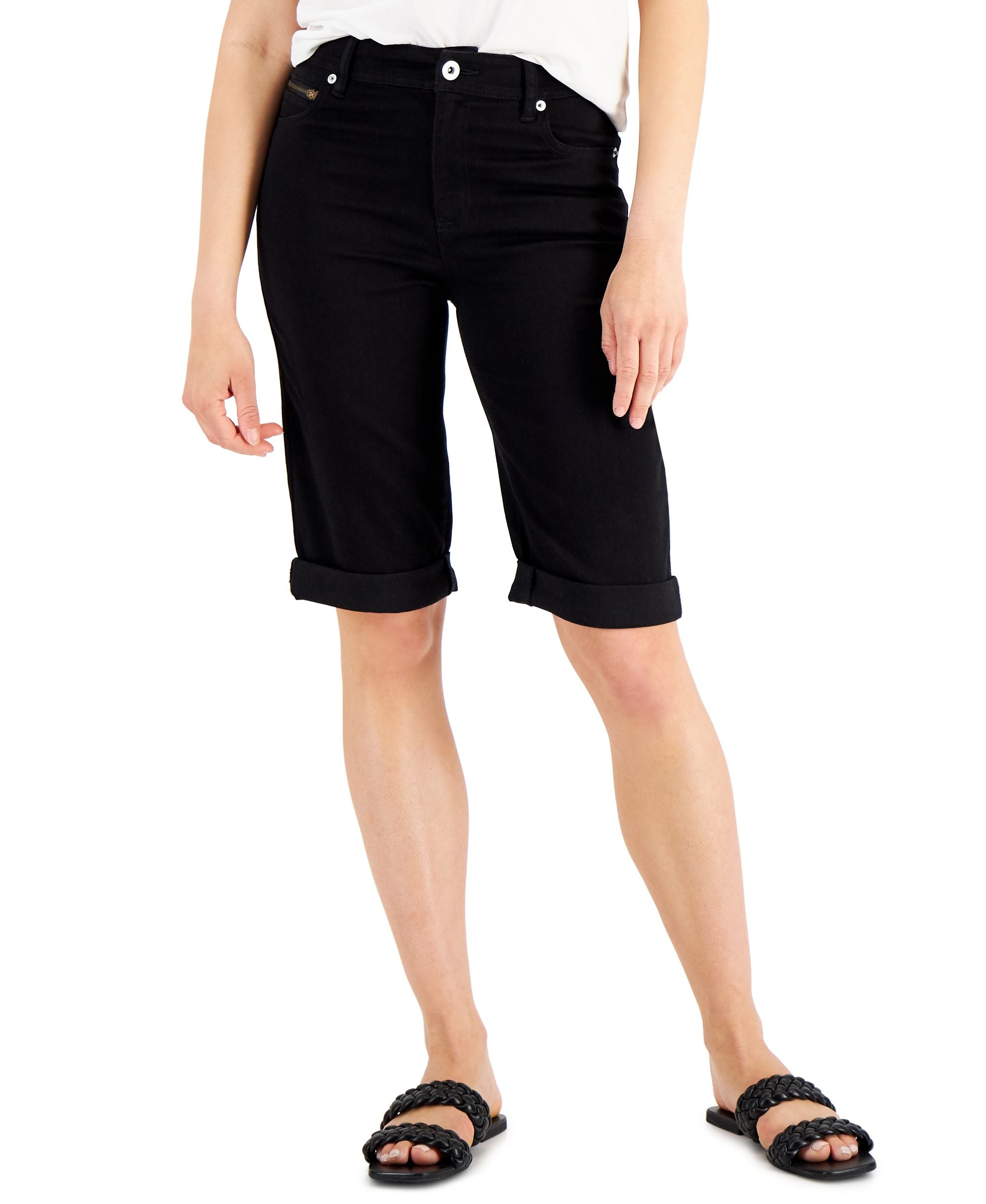INC International Concepts Womens High Rise Bermuda Short