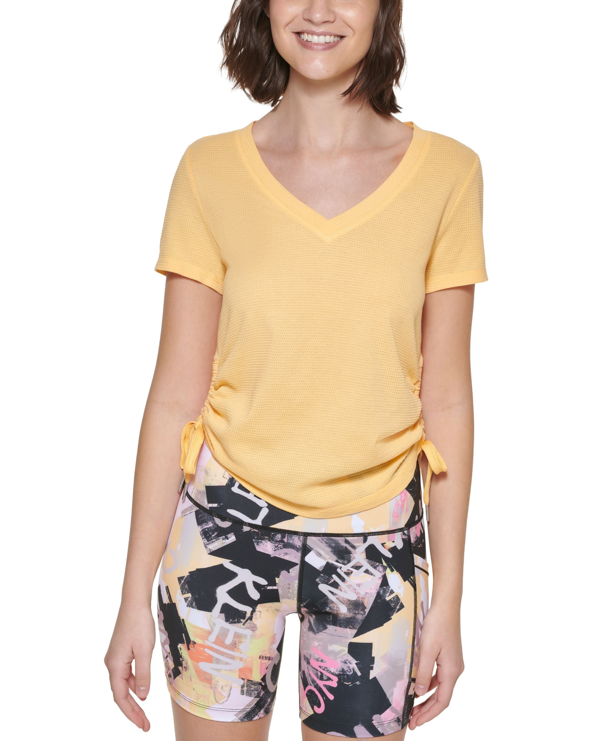 Calvin Klein Performance Womens Ruched Top
