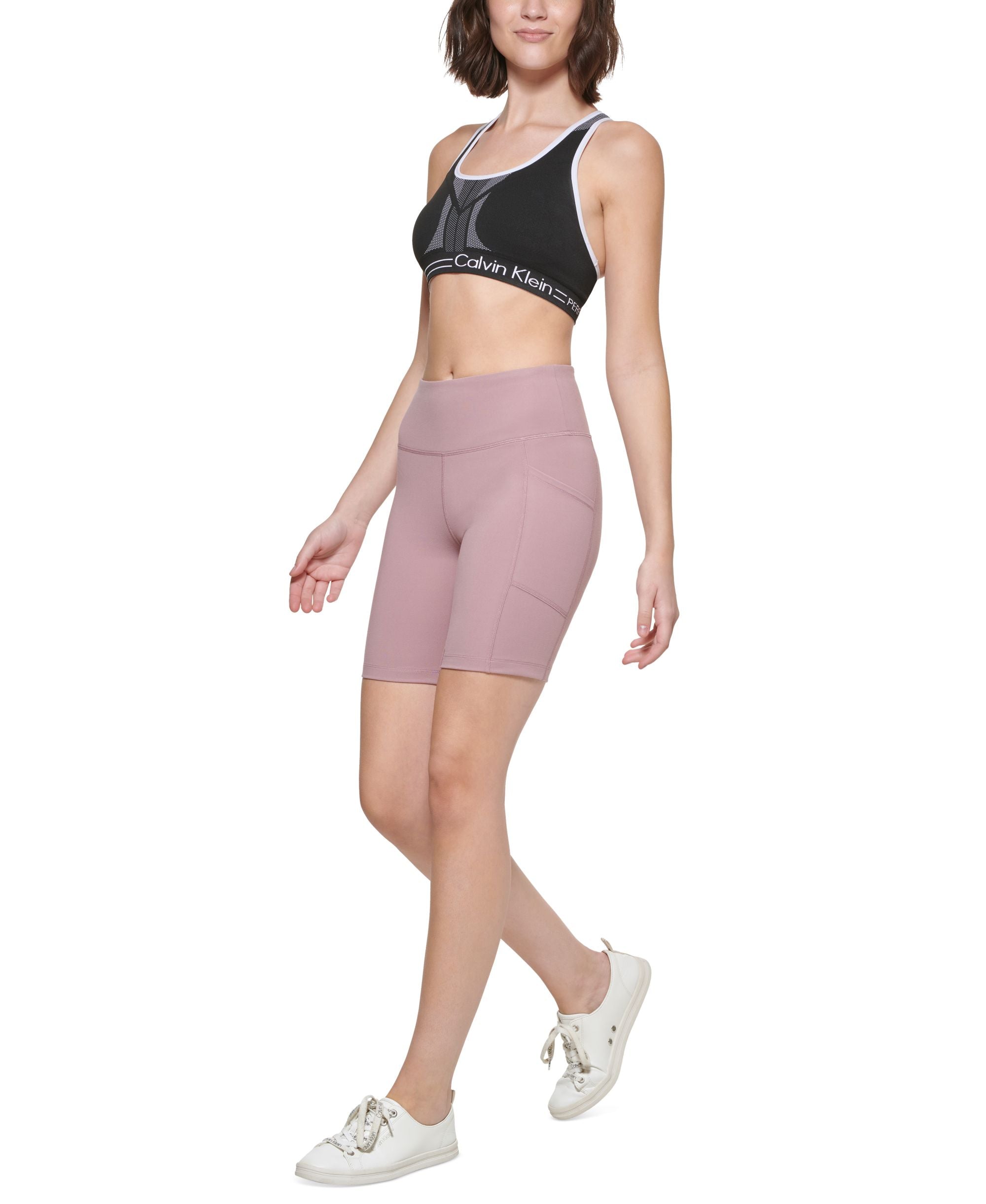 Calvin Klein Performance Womens High Waisted Bike Shorts