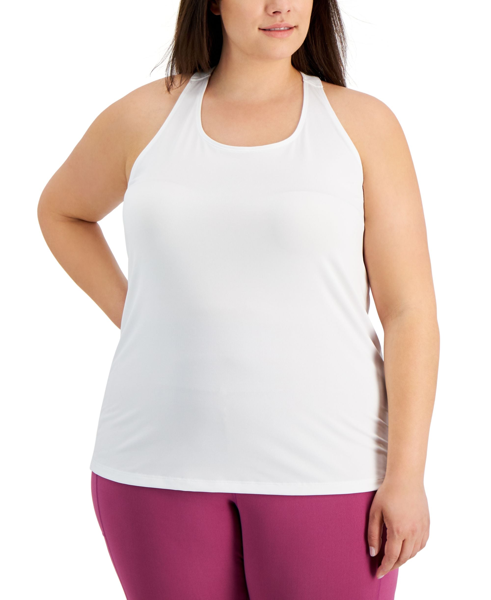 ID Ideology Plus Size Rainbow T Back Tank Top