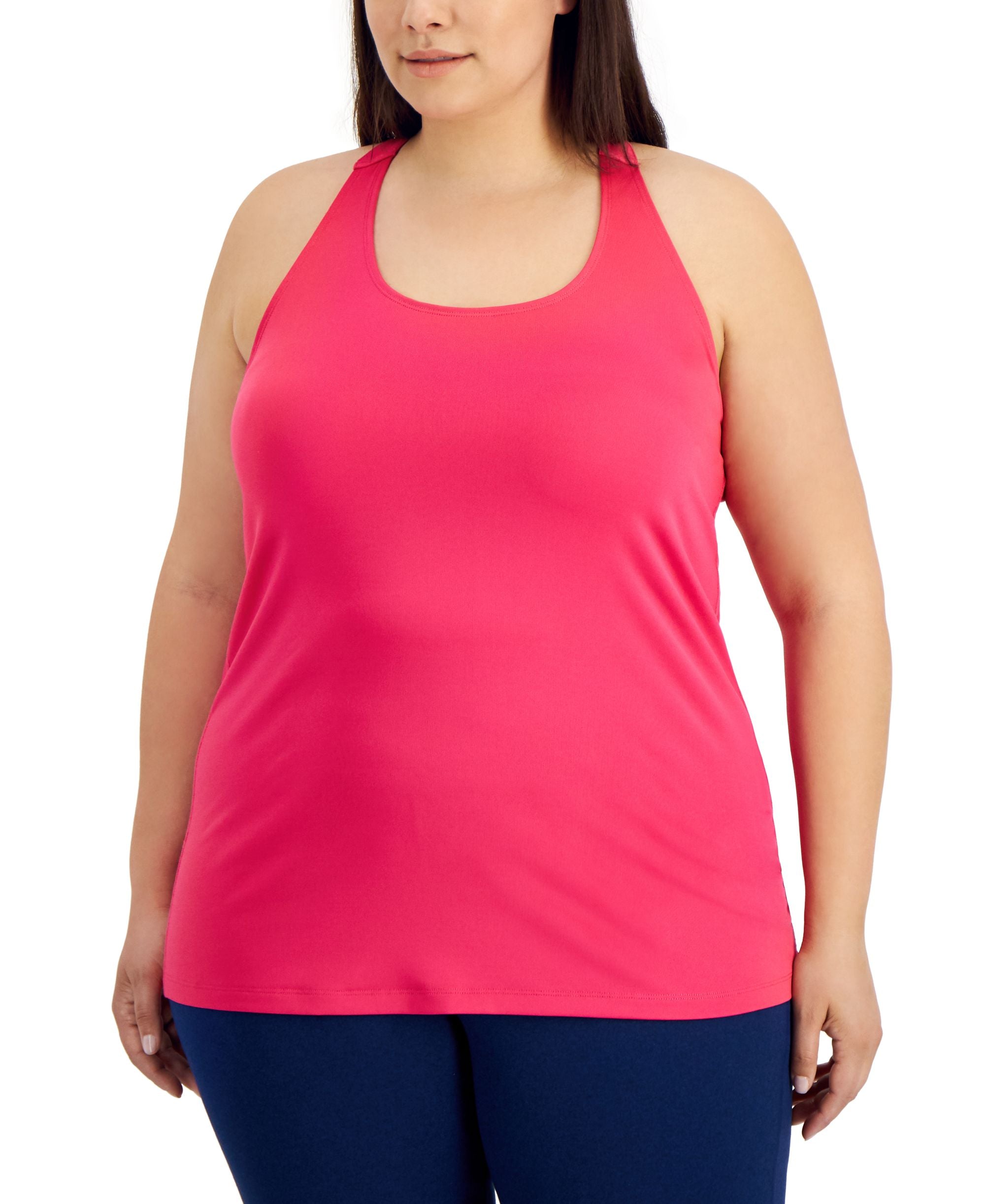 ID Ideology Plus Size Rainbow T Back Tank Top