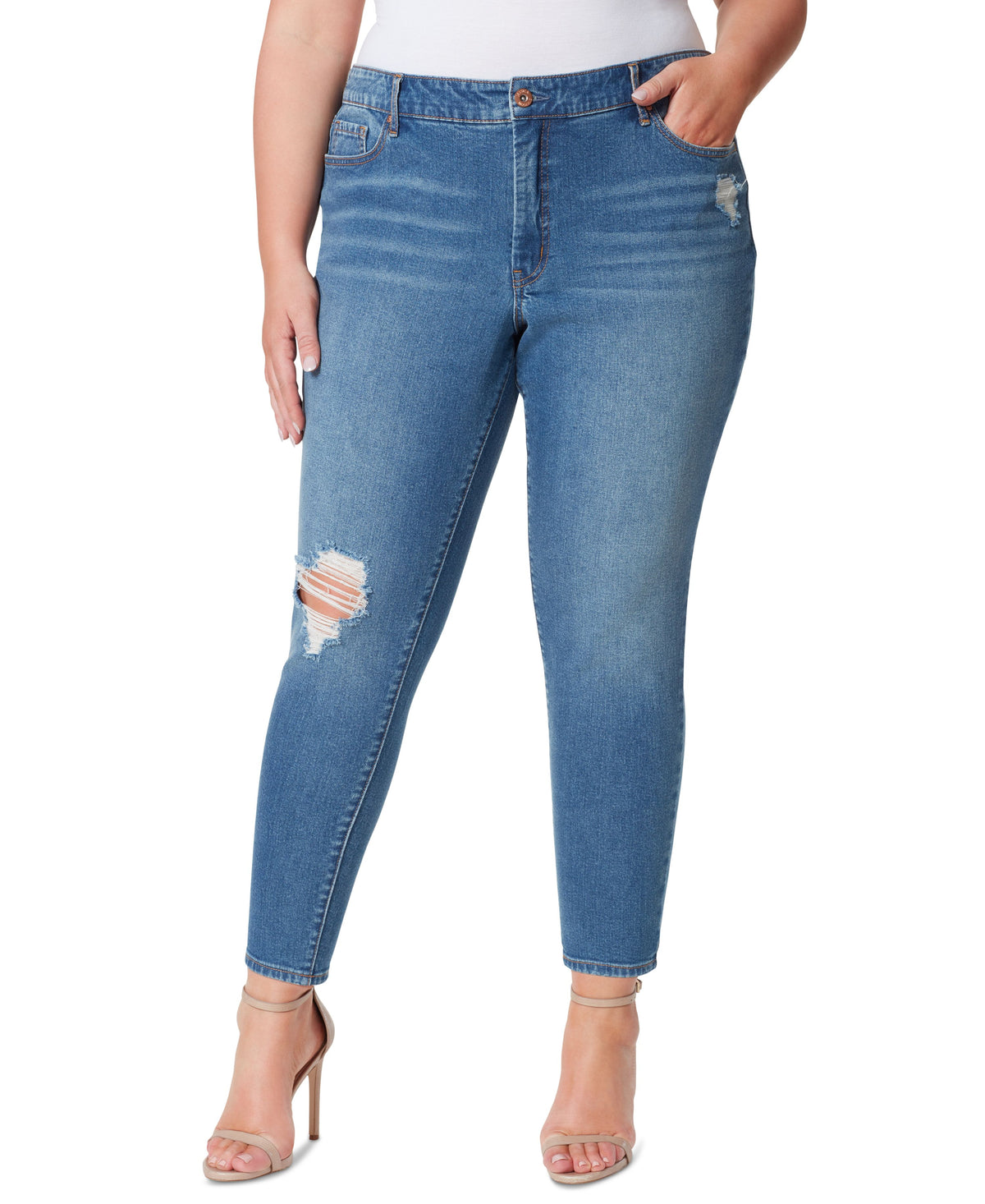 Trendy Plus Size Adored High-Rise Skinny Ankle Jeans