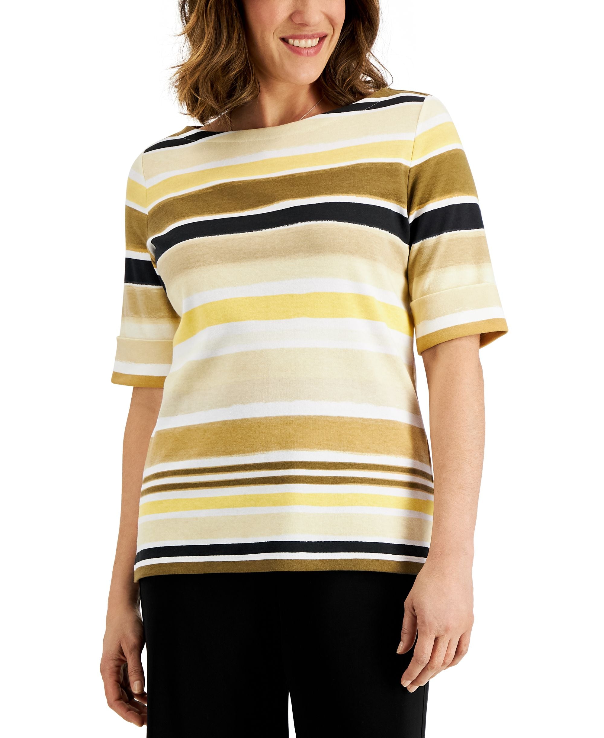 Karen Scott Honolulu Striped Top