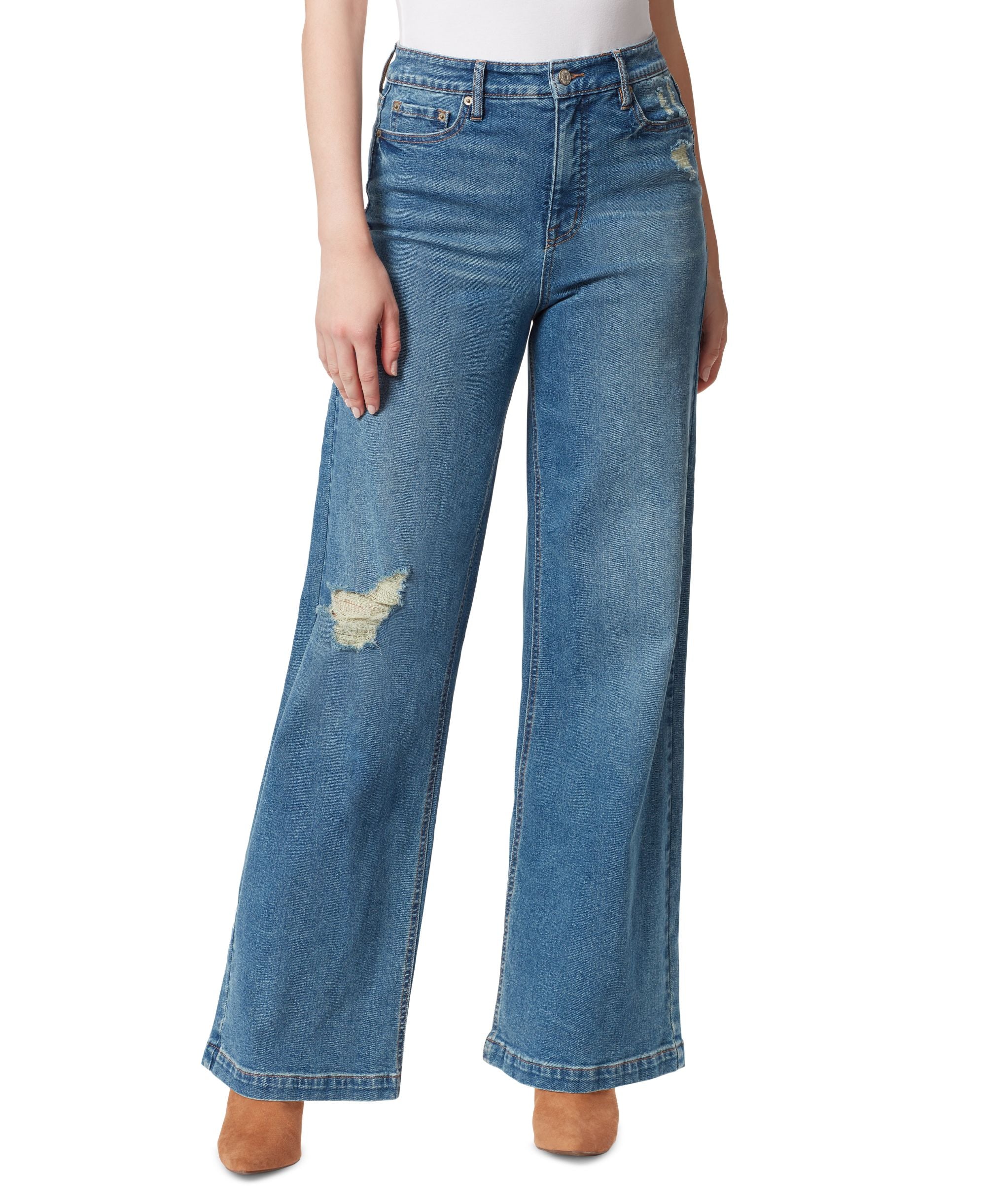 Jessica Simpson Tease High Rise Wide Leg Jeans