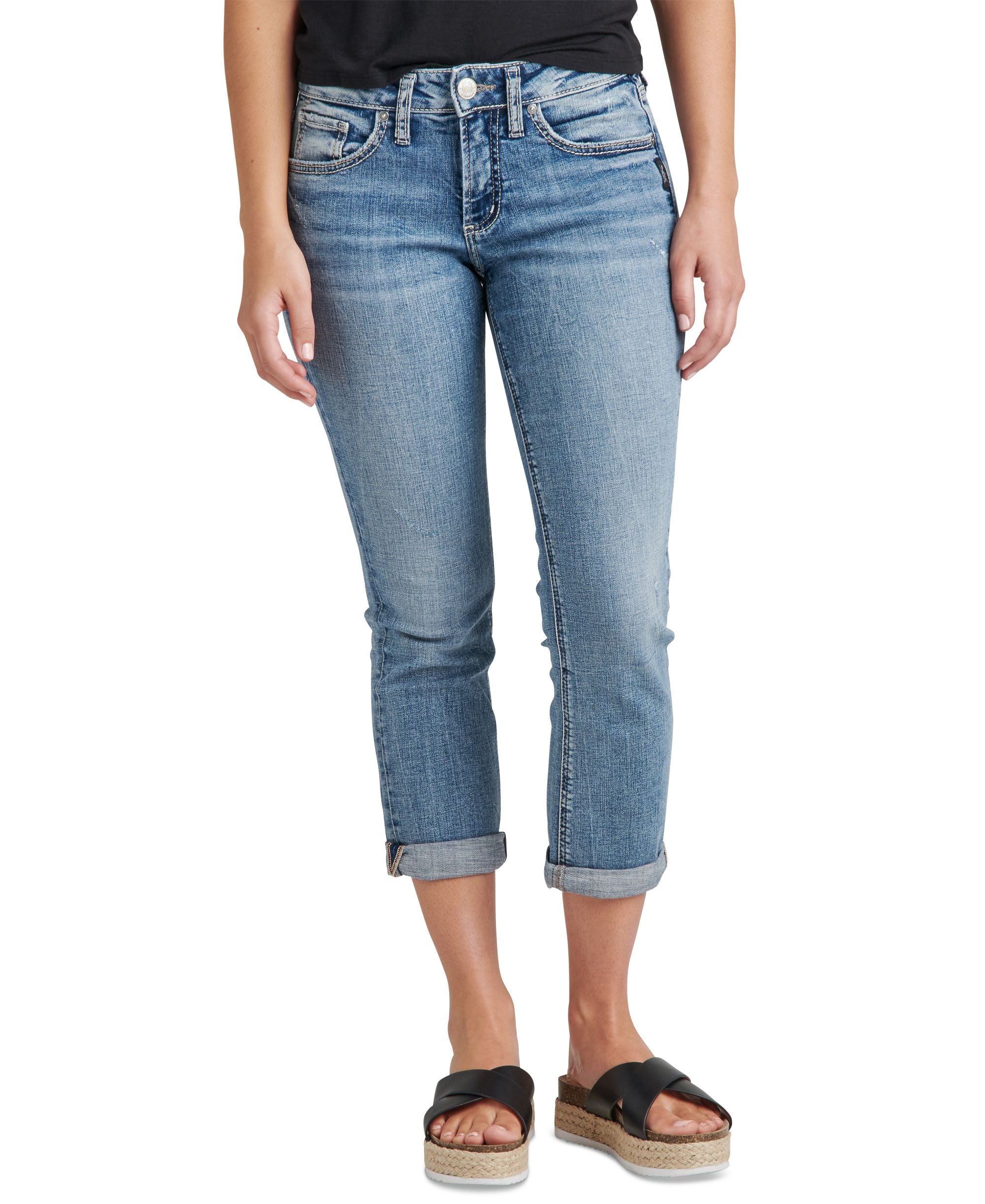 Silver Jeans Co. Britt Roll Cuff Capri Jeans