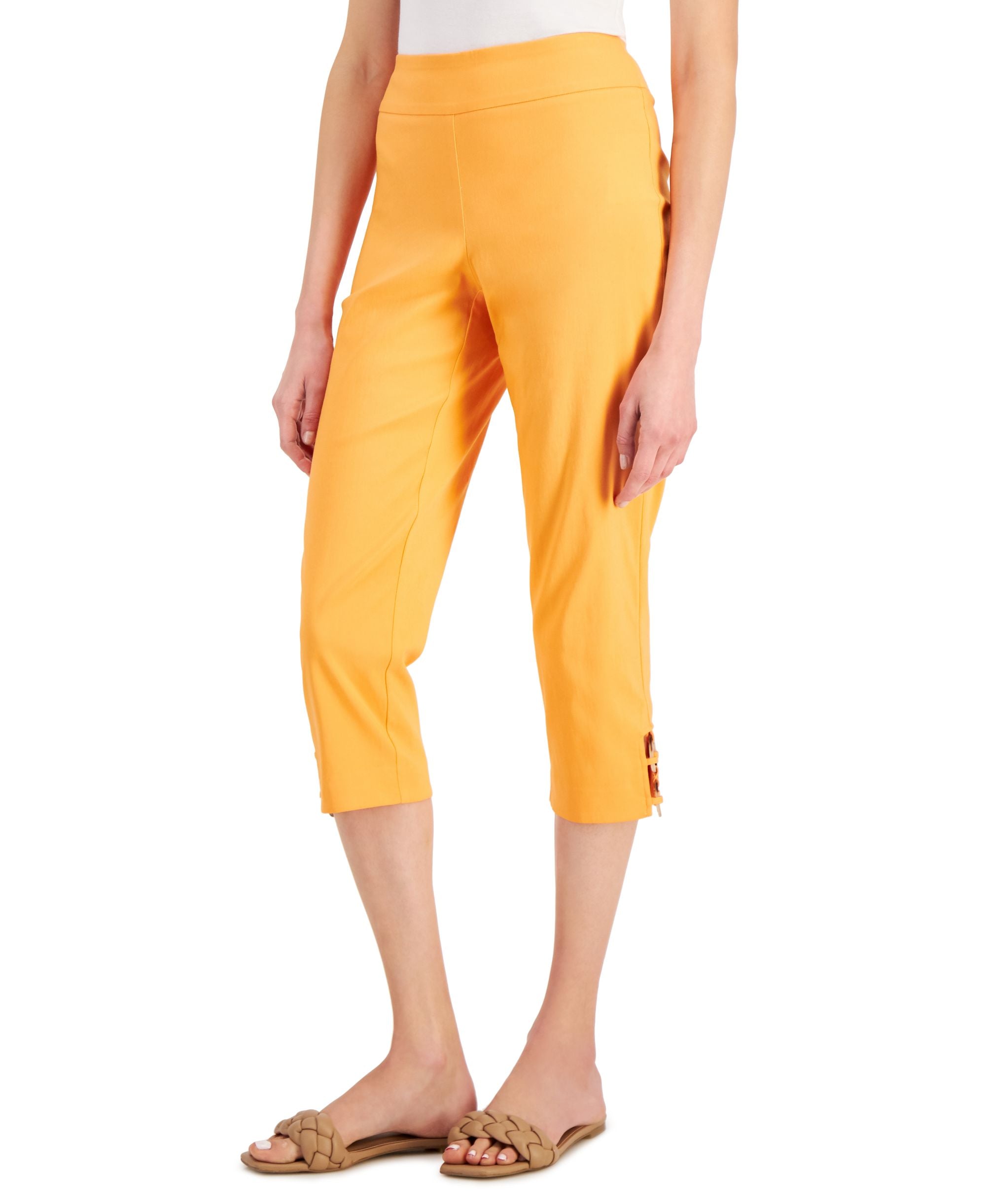JM Collection Womens Tiered Ring Ankle Pants