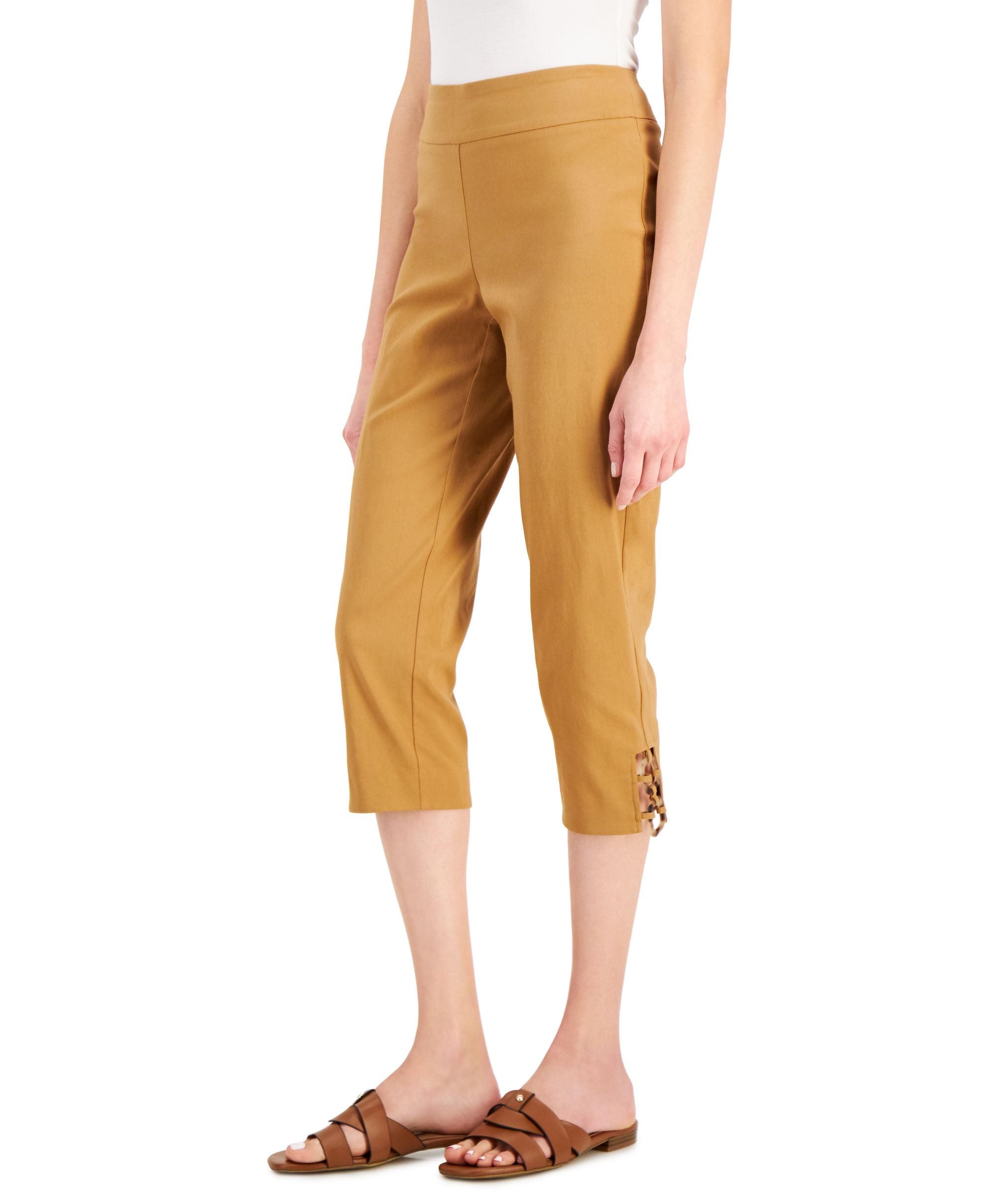 JM Collection Womens Tiered Ring Ankle Pants