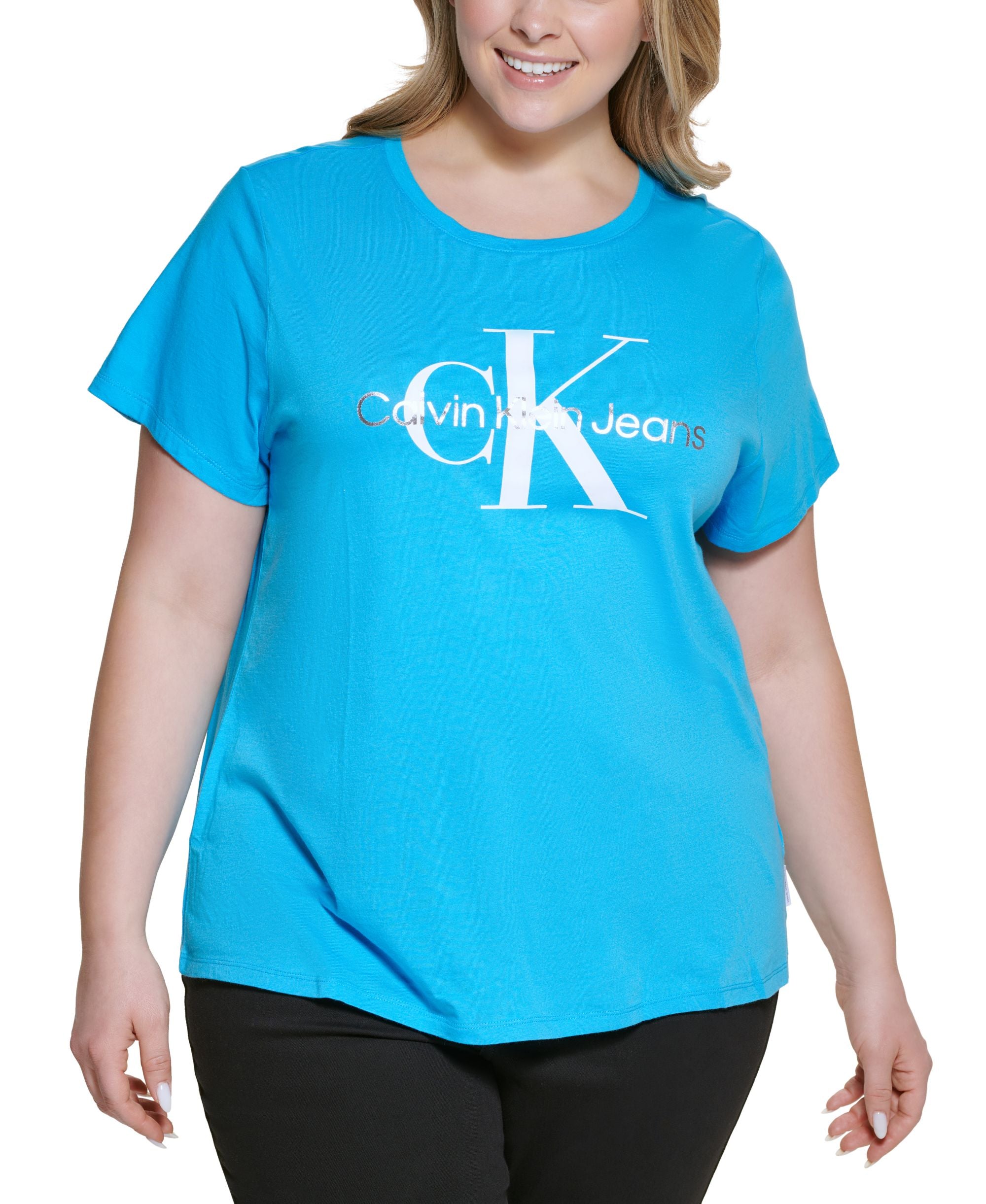Calvin Klein Jeans Trendy Plus Size Foil Logo Graphic T-Shirt