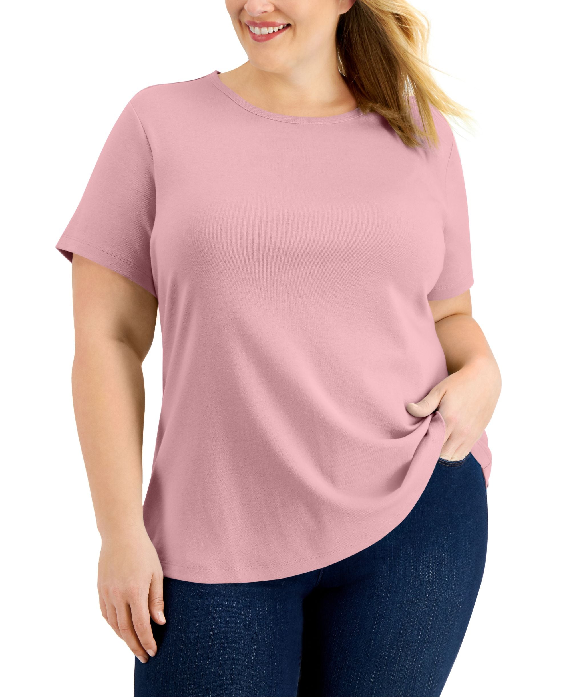 Karen Scott Plus Size Cotton T-Shirt