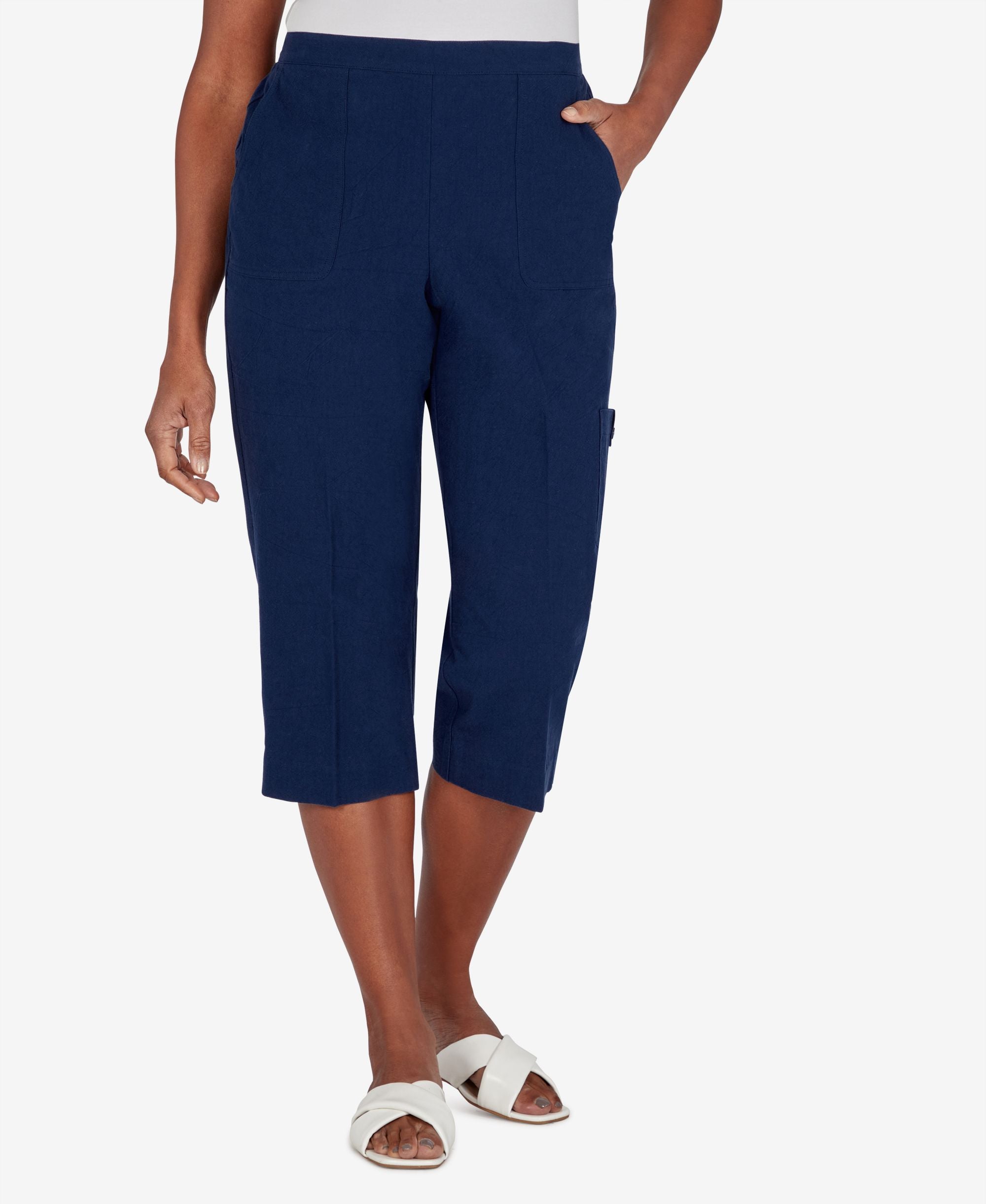 Plus Size Calypso Cargo Pocket Capri Pants