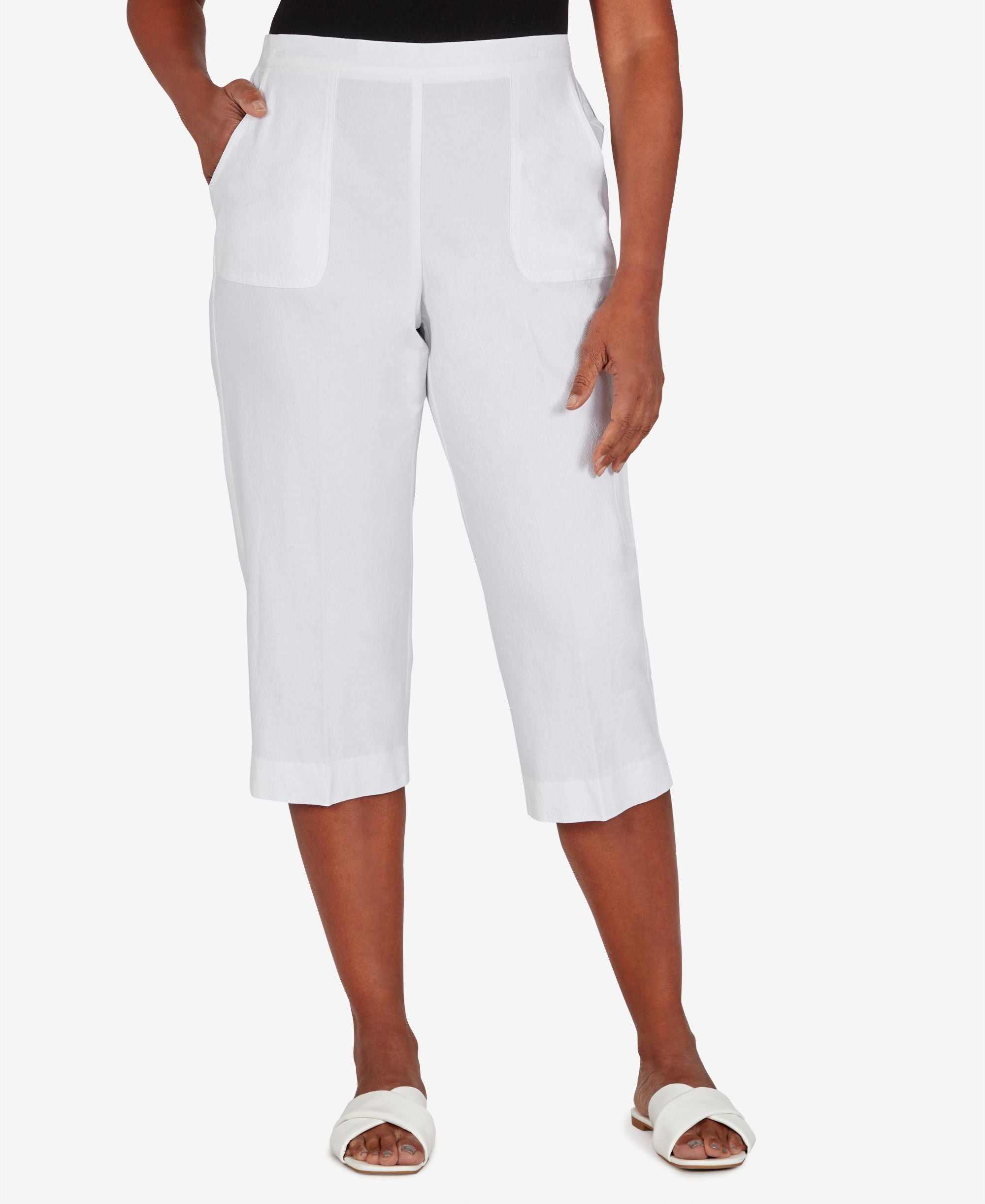 Plus Size Calypso Cargo Pocket Capri Pants