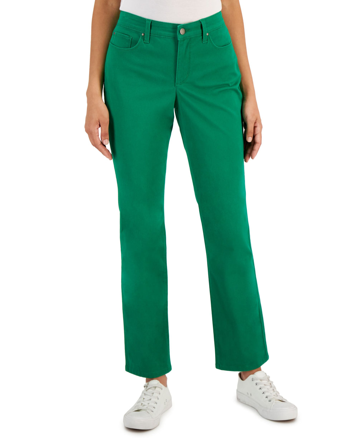 Charter Club Womens Lexington Tummy Control Straight Leg Jeans