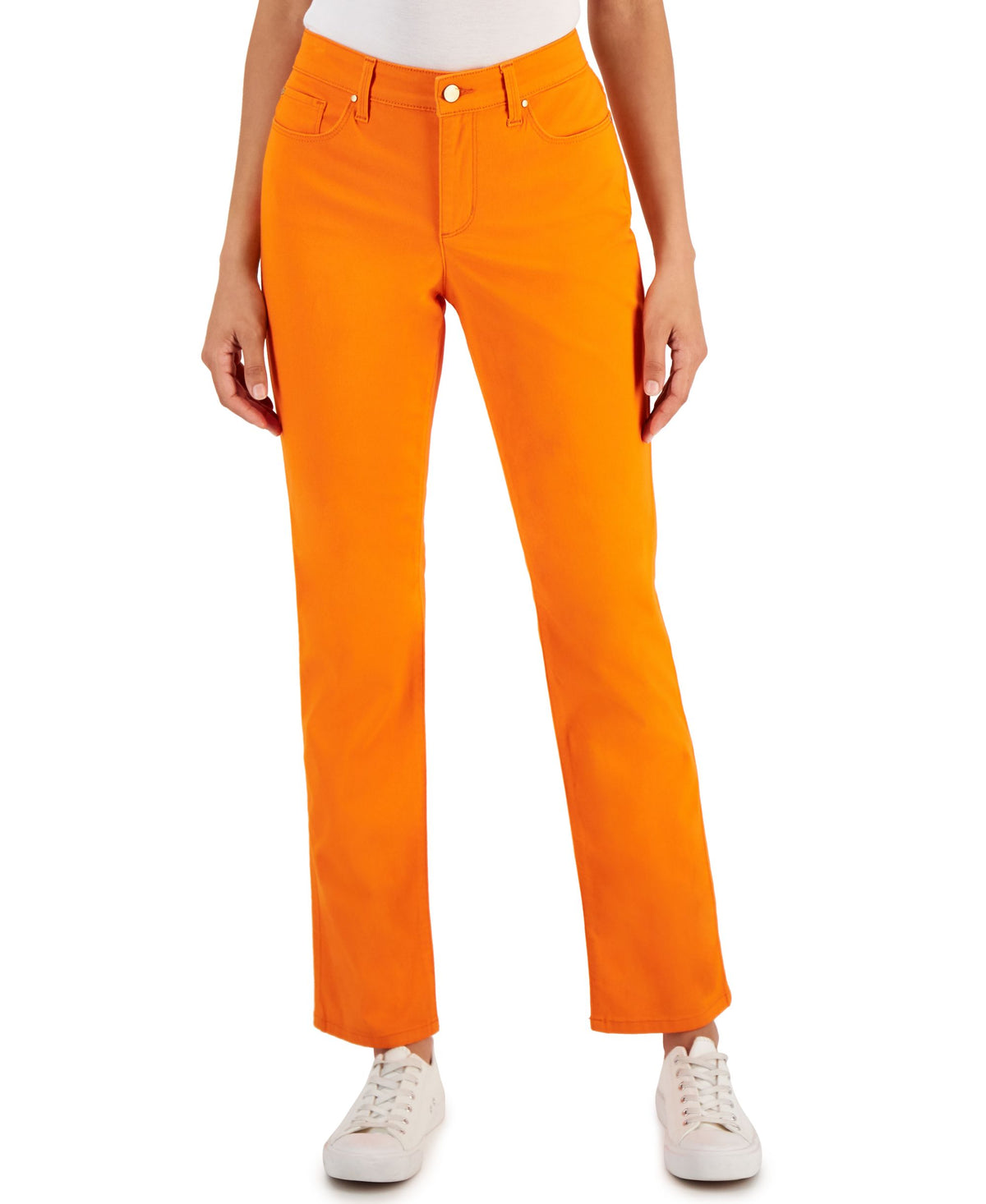 Charter Club Womens Lexington Tummy Control Straight Leg Jeans