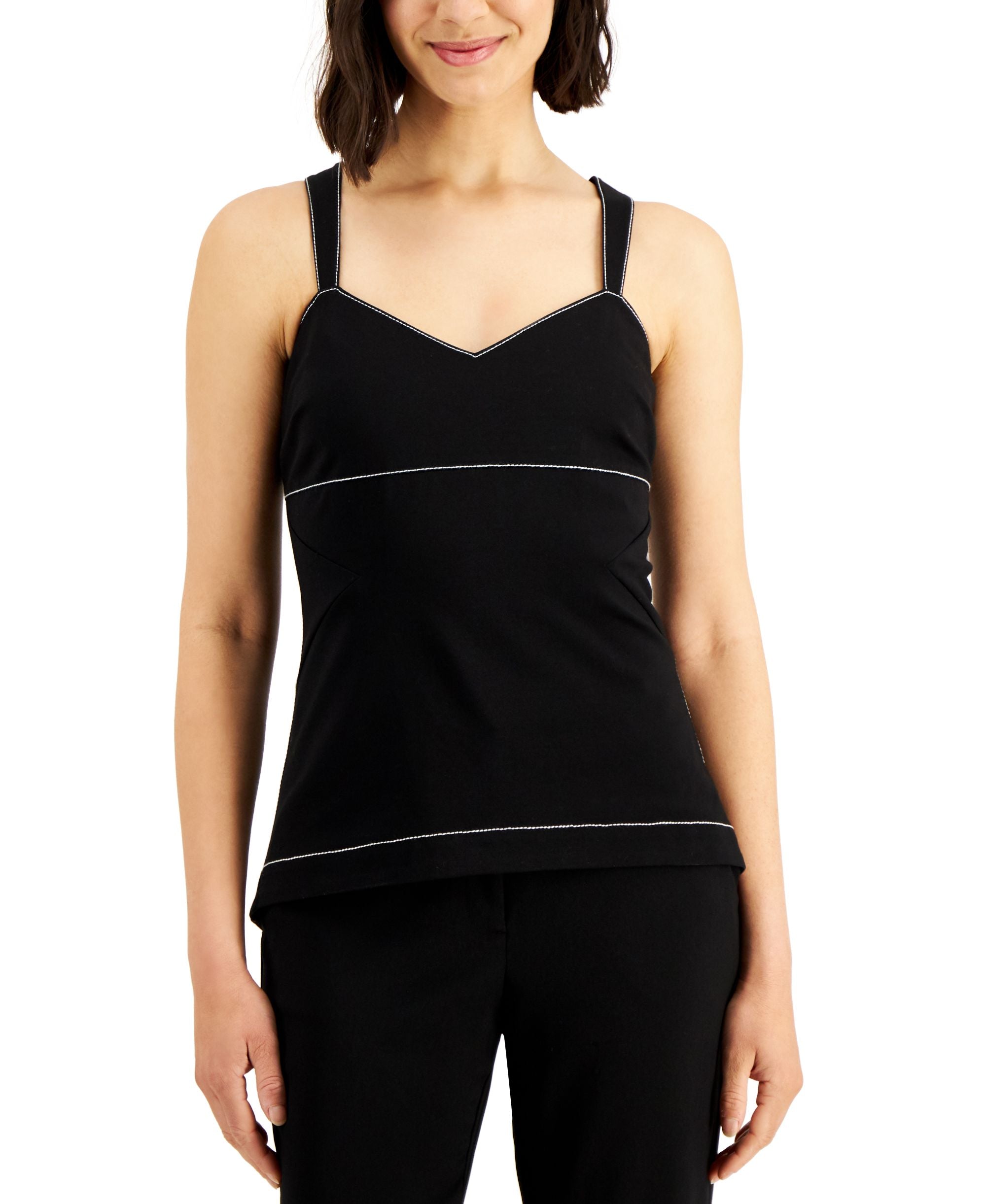 Donna Karan Contrast Stitching Camisole