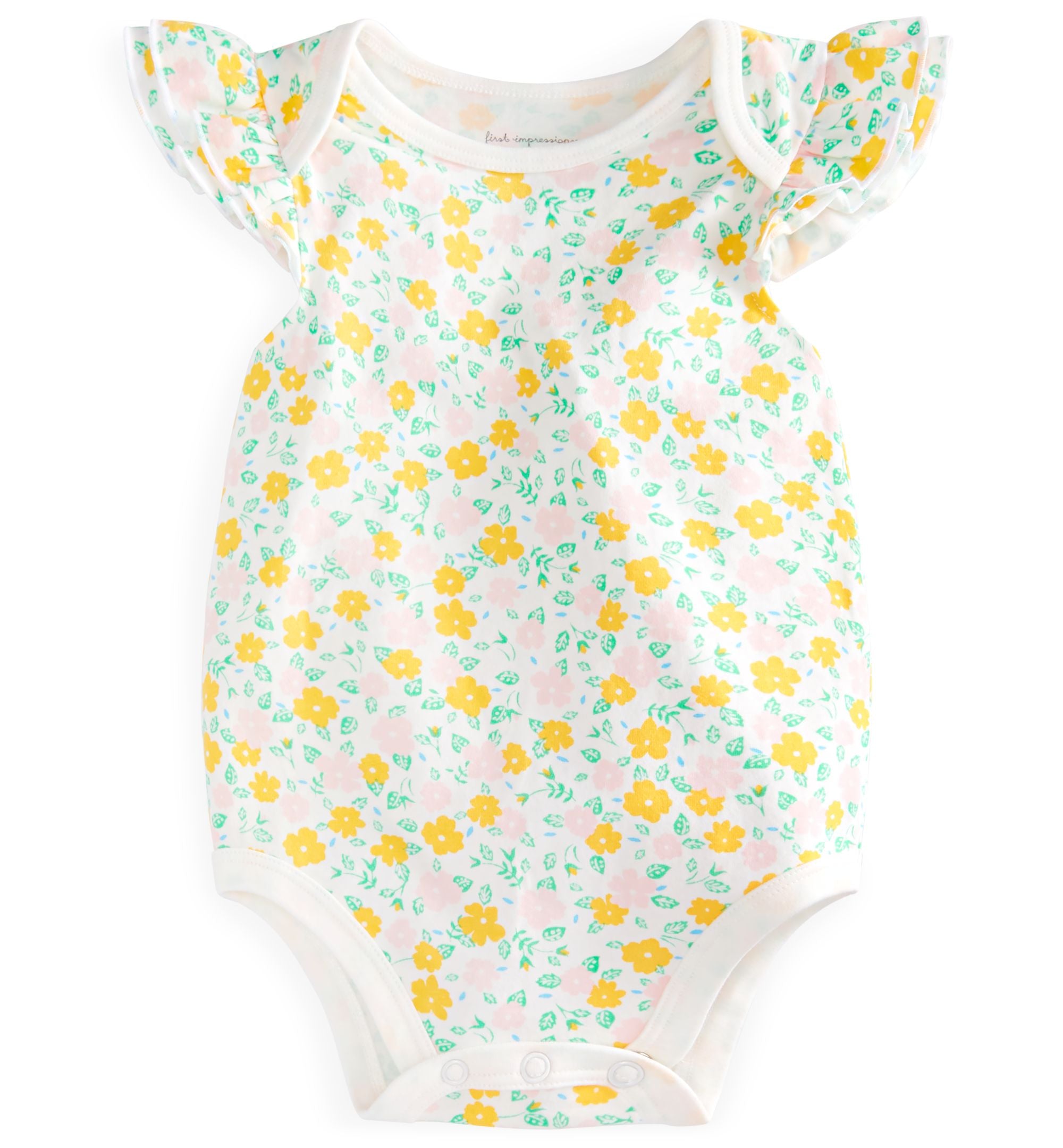 First Impressions Baby Girls Floral Print Bodysuit