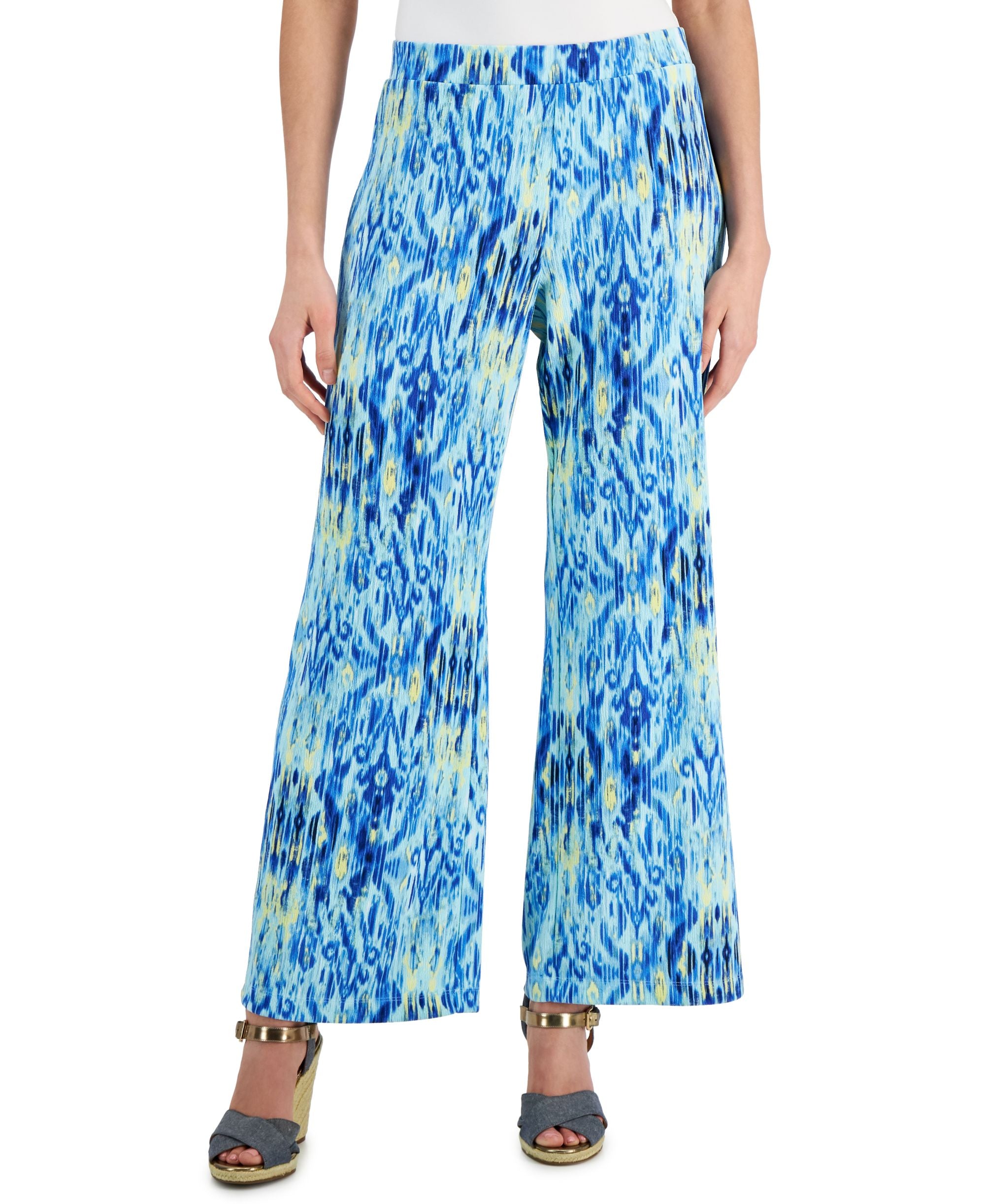JM Collection Womens Ikat Dreams Printed Pull On Pants