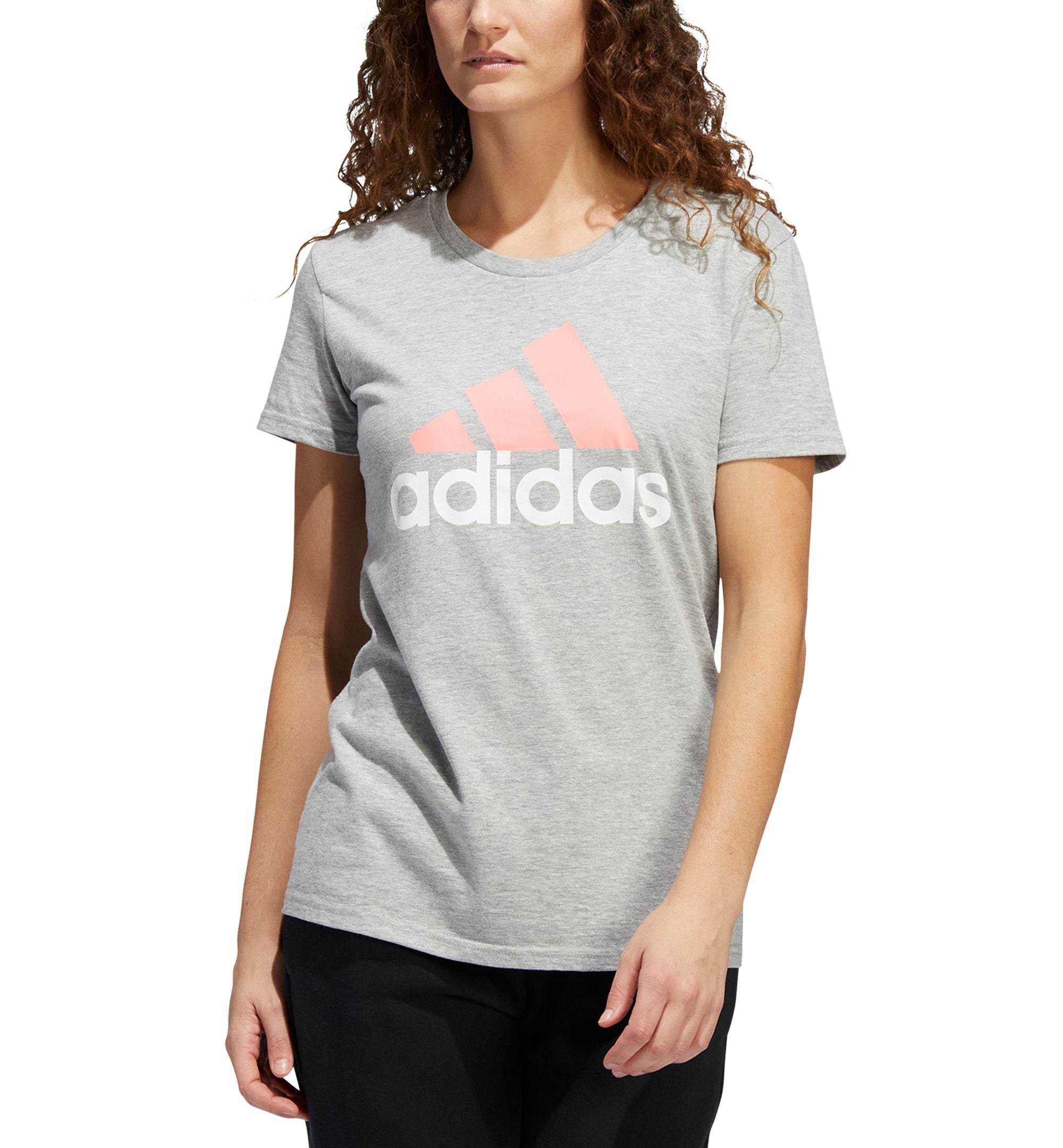 Adidas Womens Badge Of Sport Logo Cotton T-Shirt