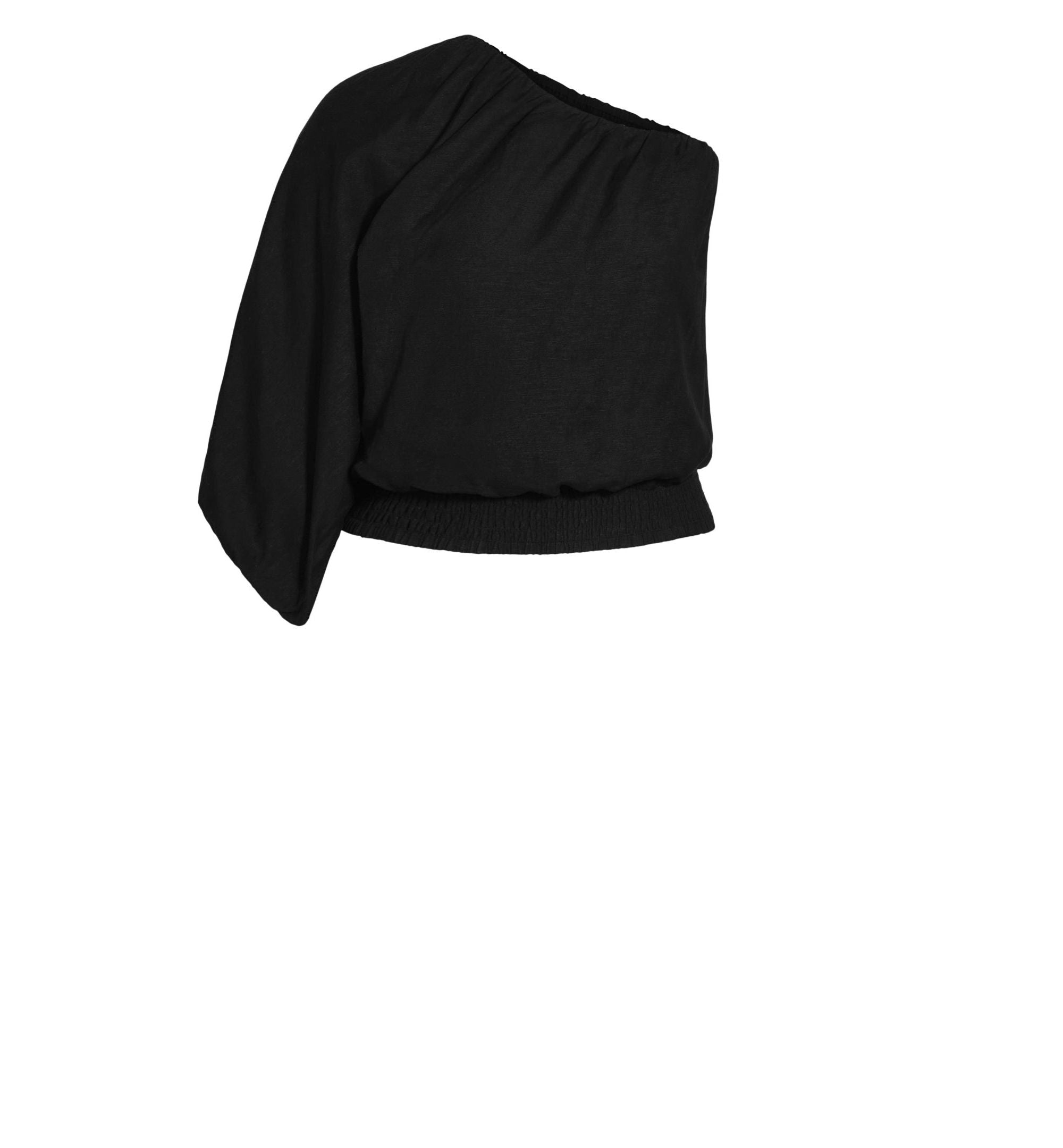 City Chic Wonderous Linen Blend One-Shoulder Top