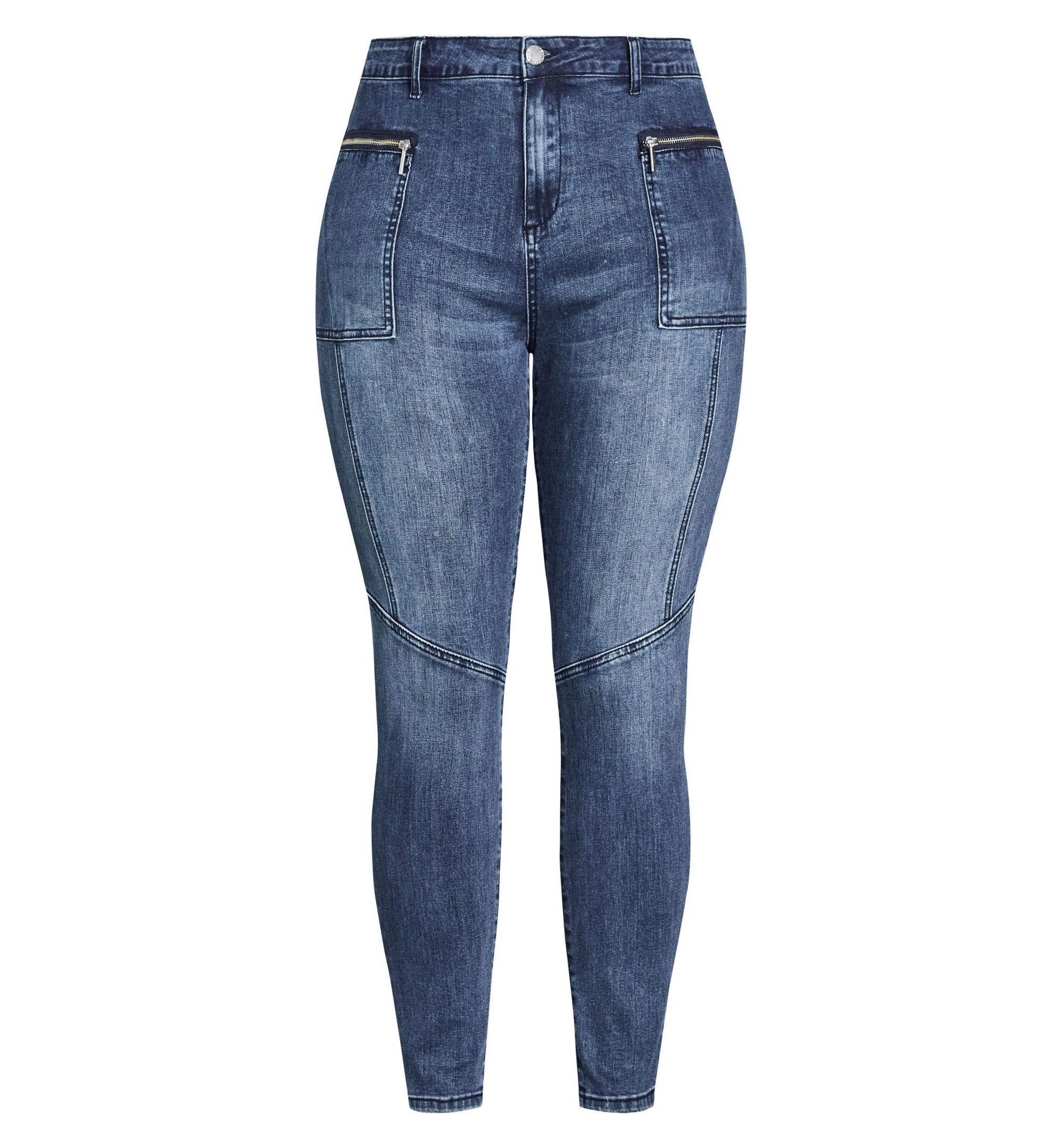 City Chic Trendy Plus Size Harley Claire High Rise Skinny Jeans