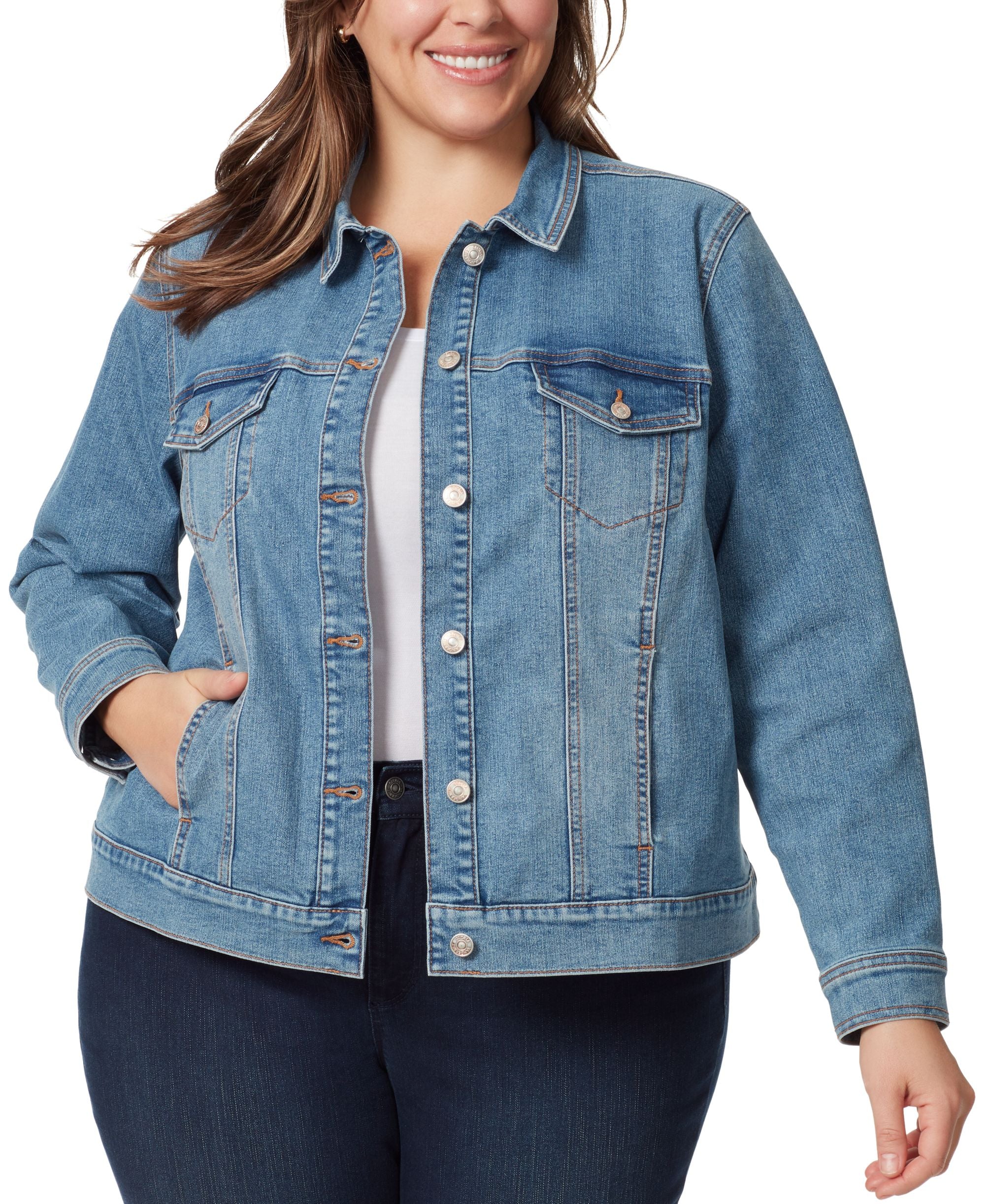Gloria Vanderbilt Trendy Plus Size Amanda Denim Jacket