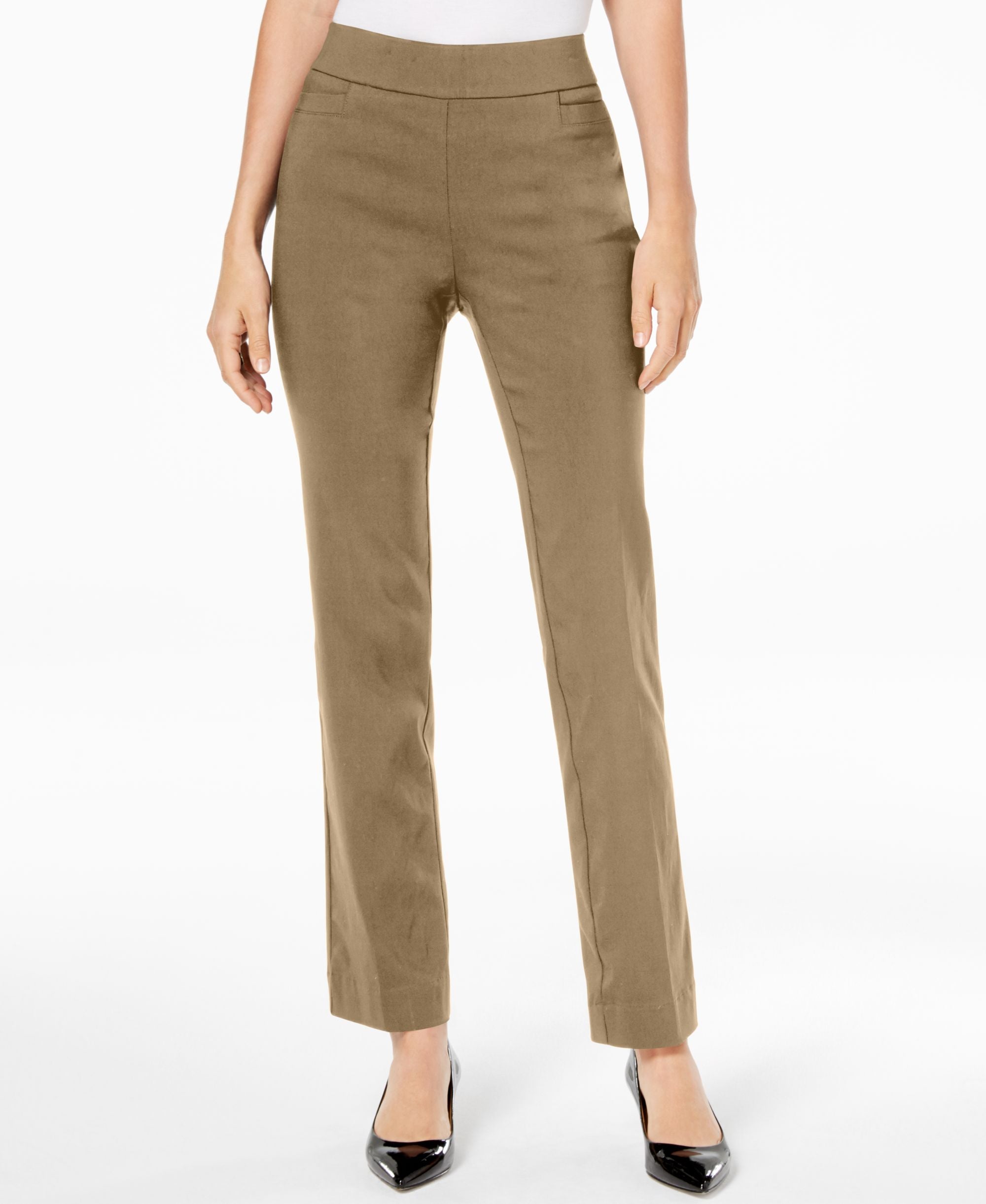 Pull-On Tummy Control Straight Leg Pants