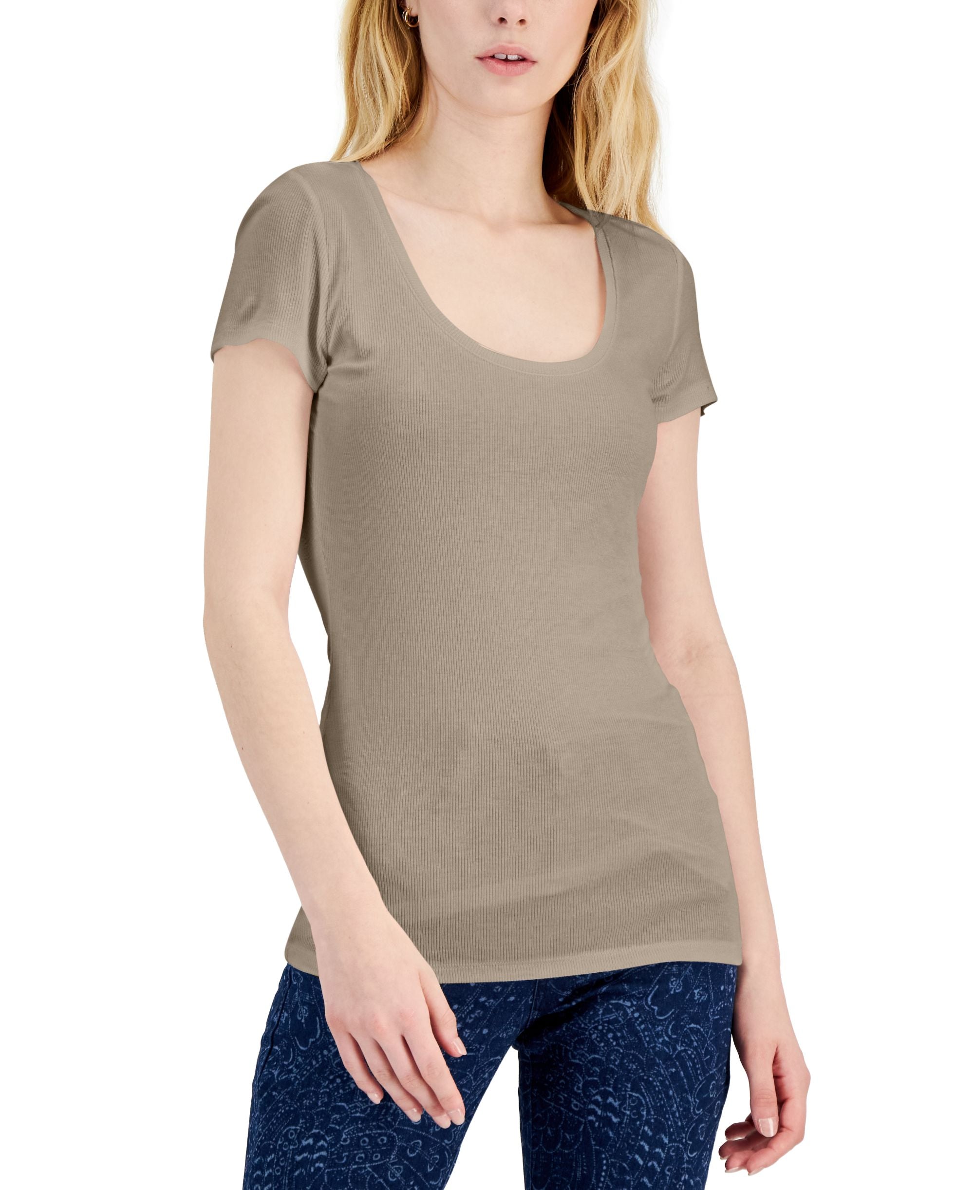 INC International Concepts Womens Scoop Neck T-Shirt