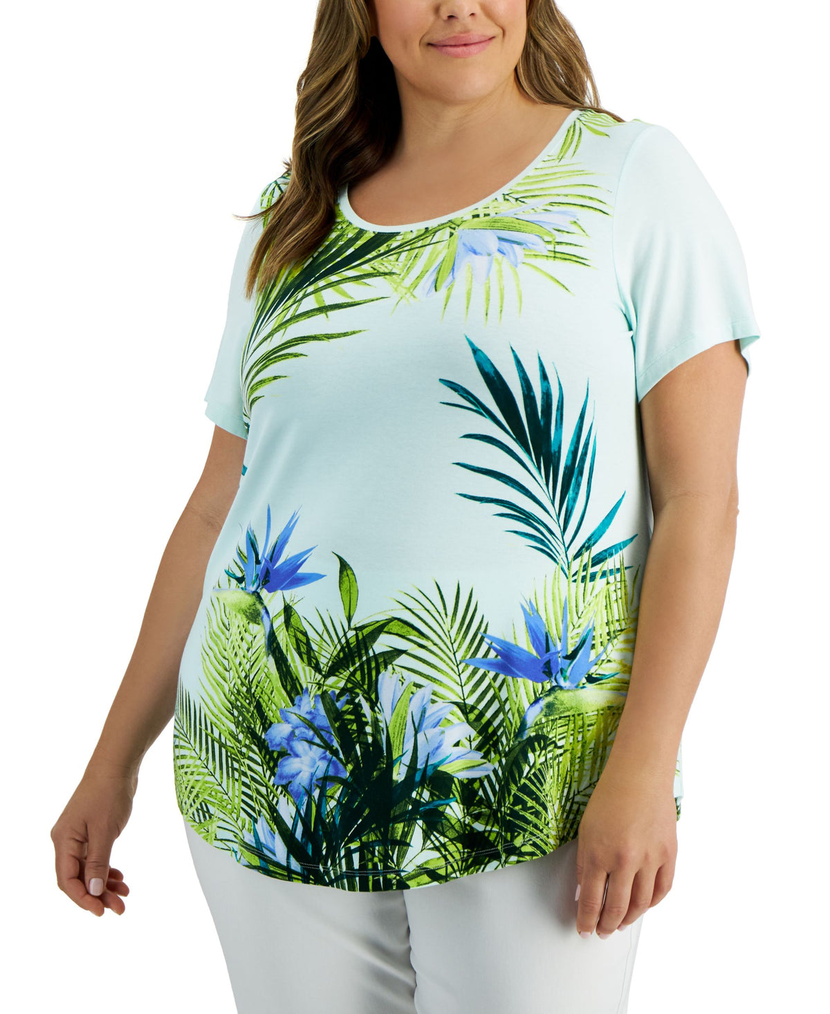 JM Collection Plus Size Oasis View Top