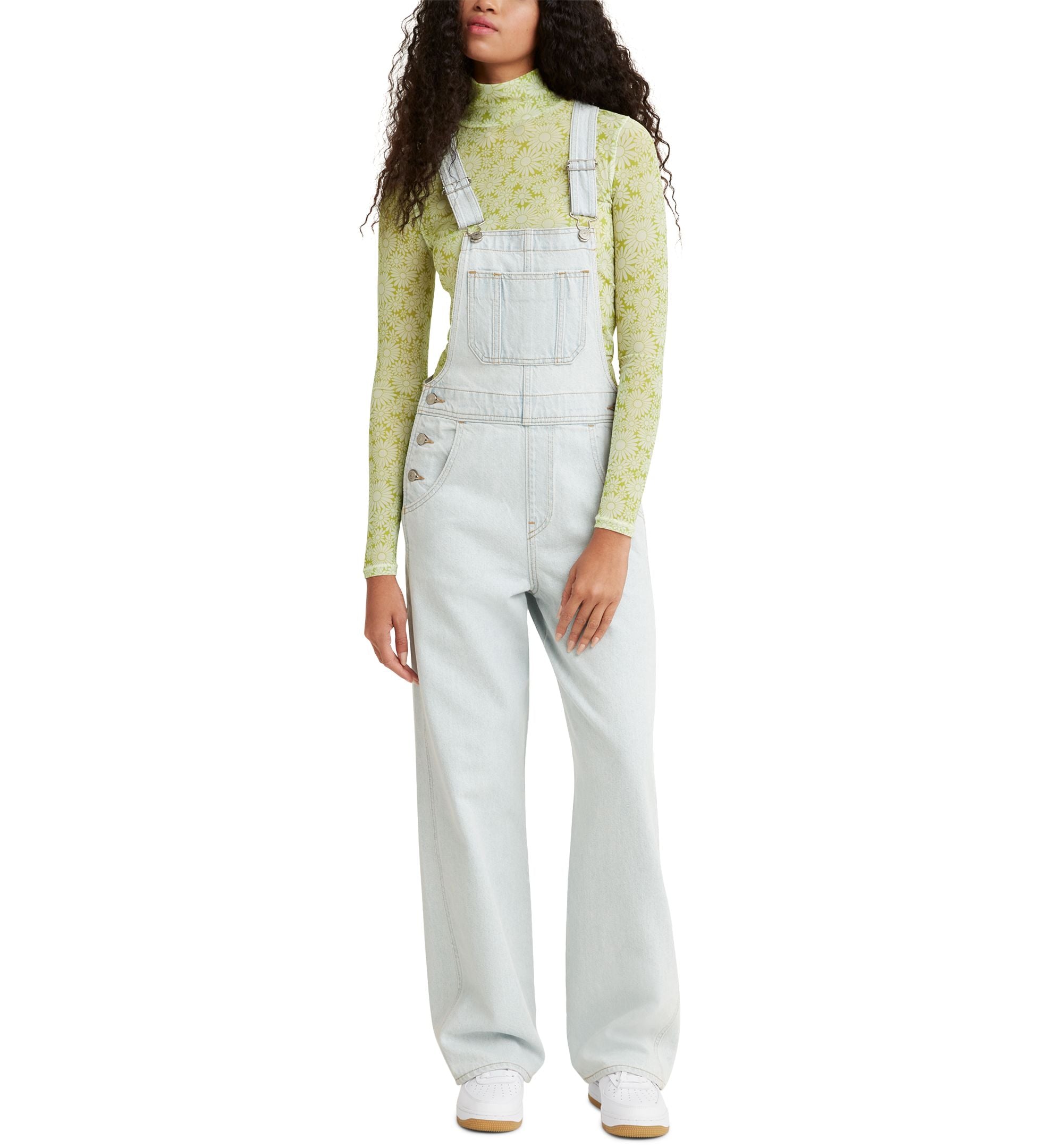 Utility Loose-Fit Denim Overalls