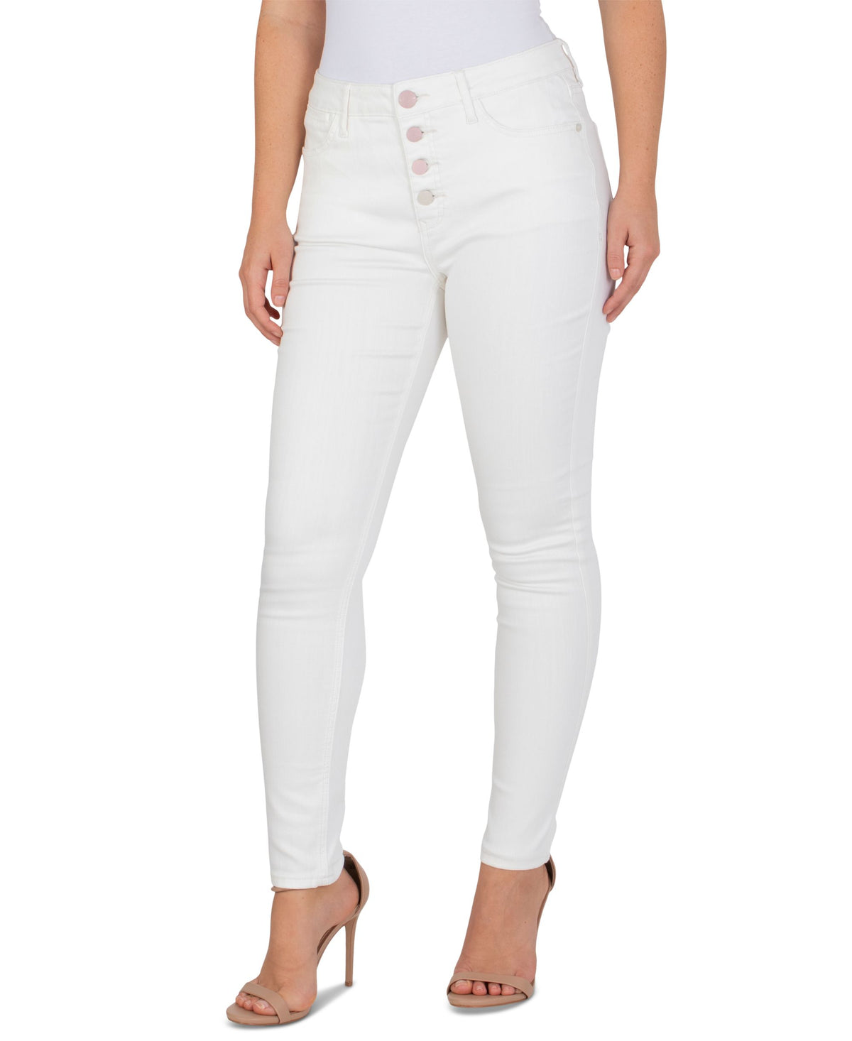 Seven7 Bombshell Button Fly Skinny Jeans