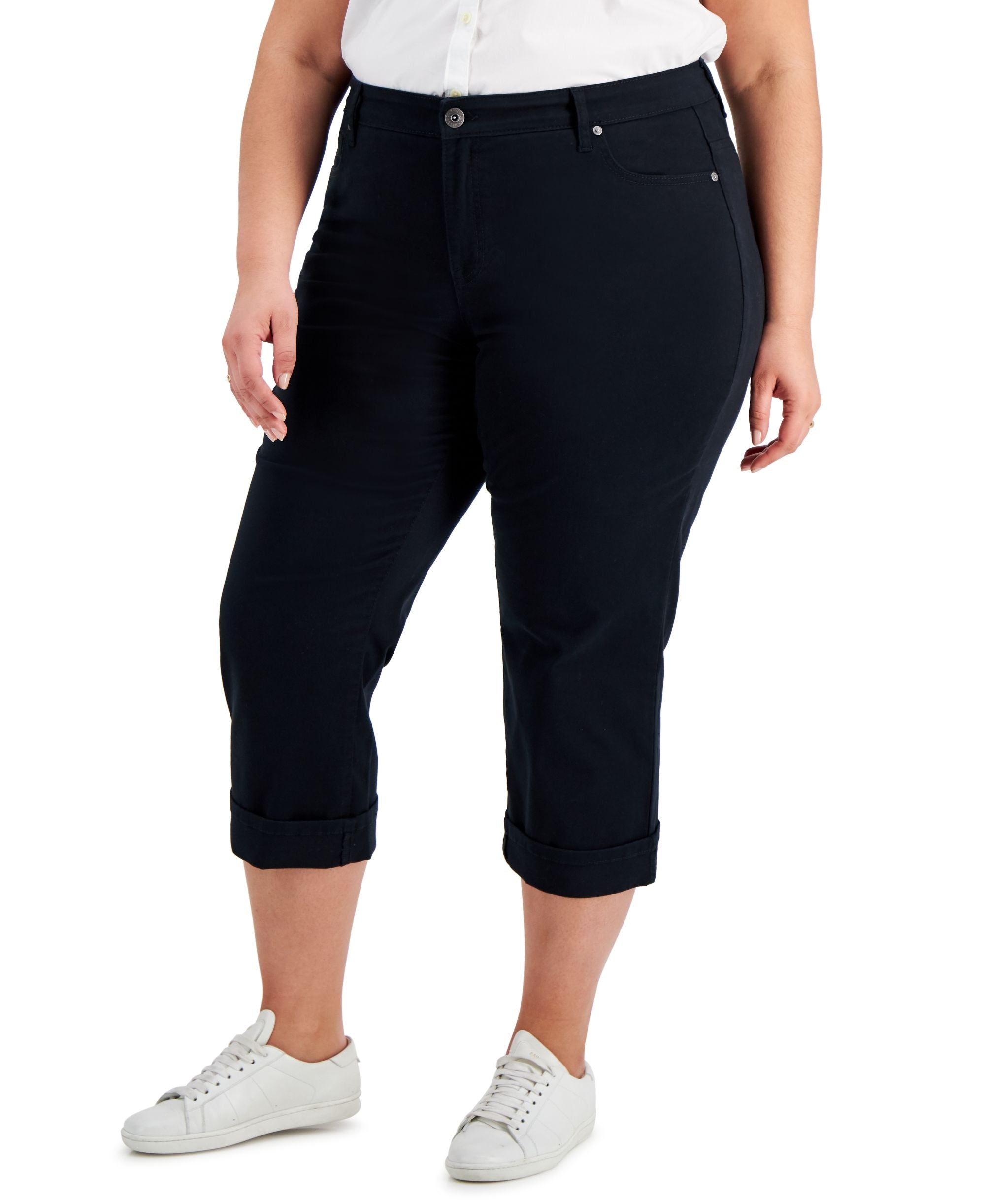 Style & Co Curvy Cuffed Capri Jeans