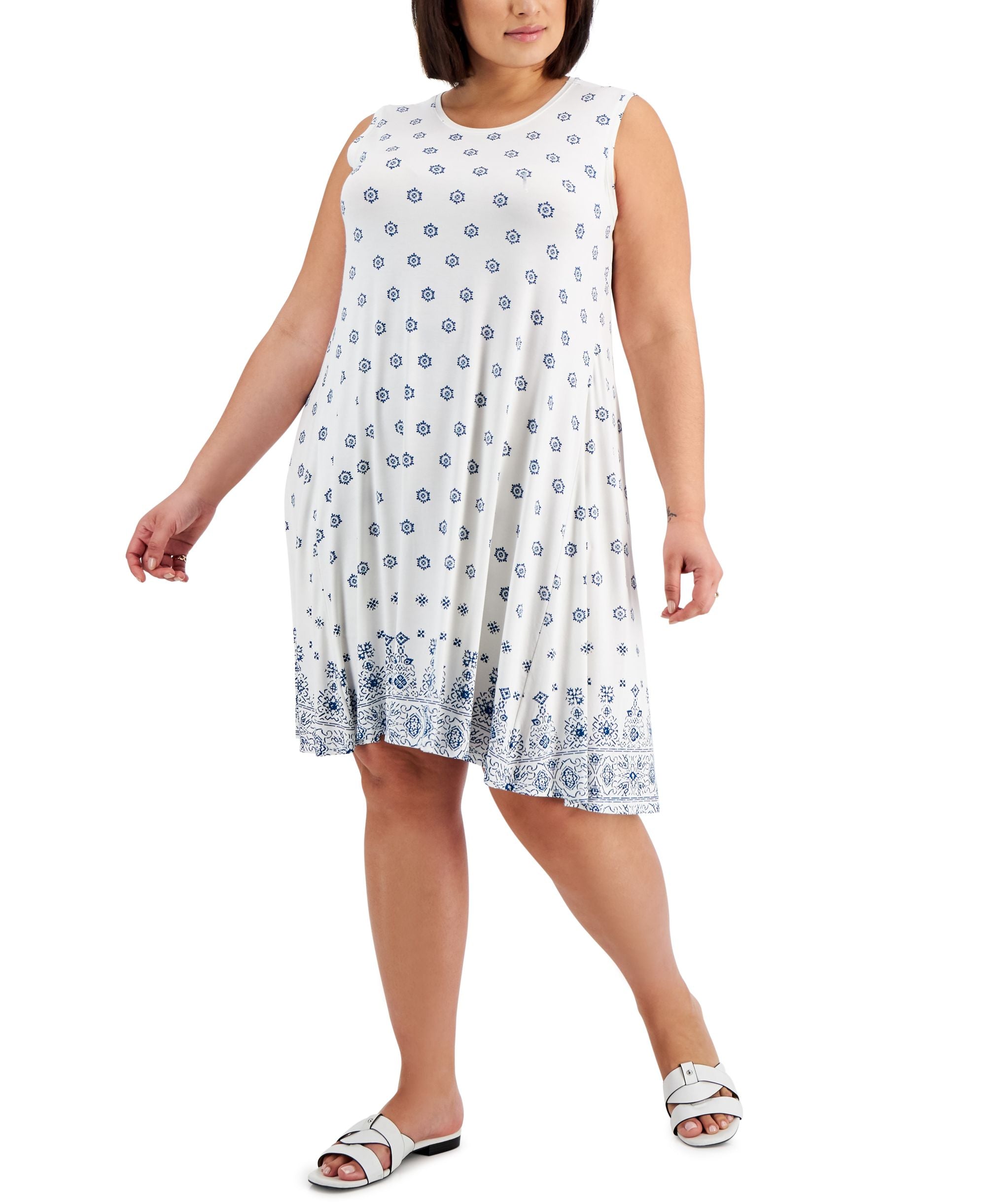 Style & Co Plus Size Printed Flip Flop Dress