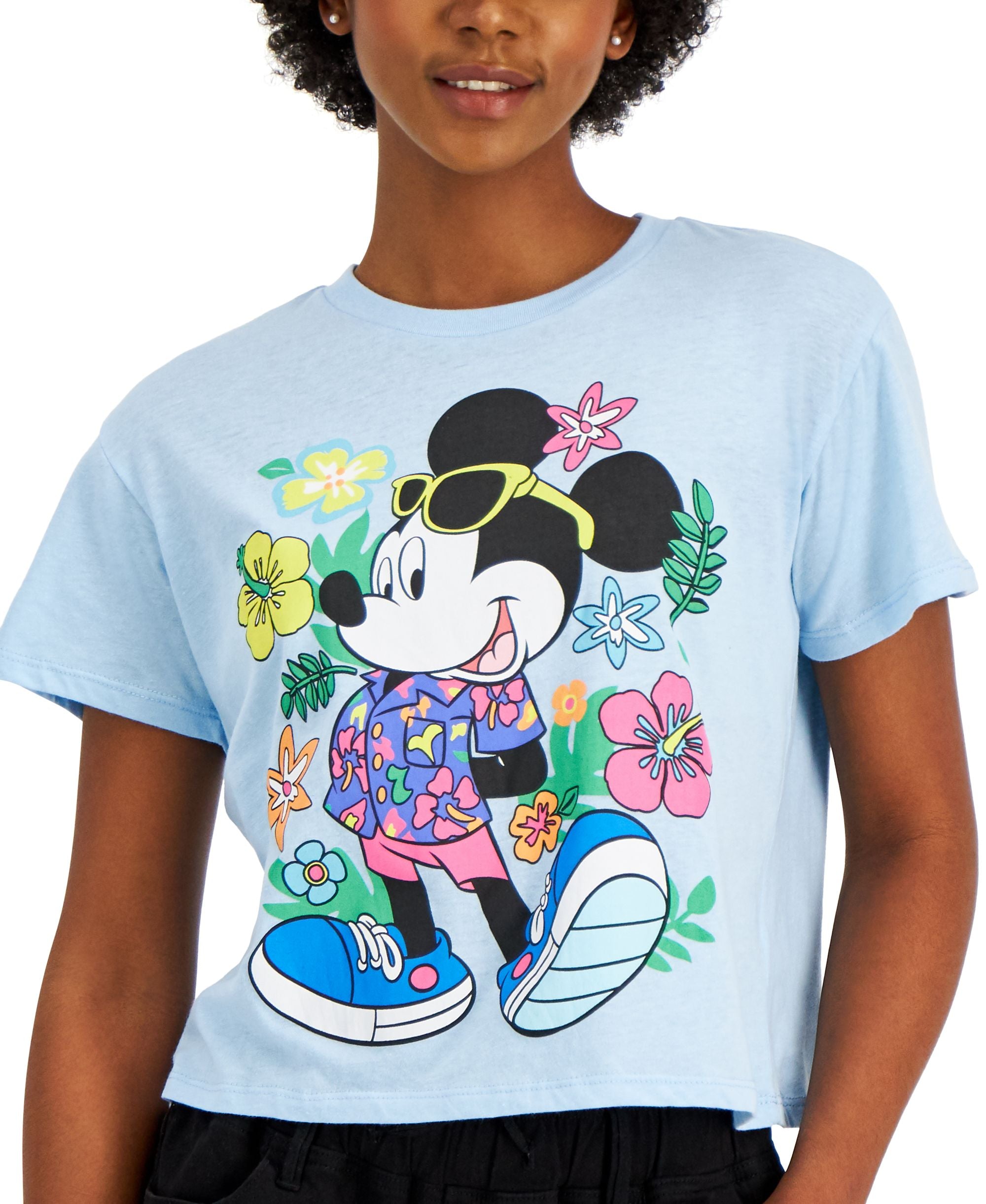 Juniors' Mickey Mouse Graphic T-Shirt