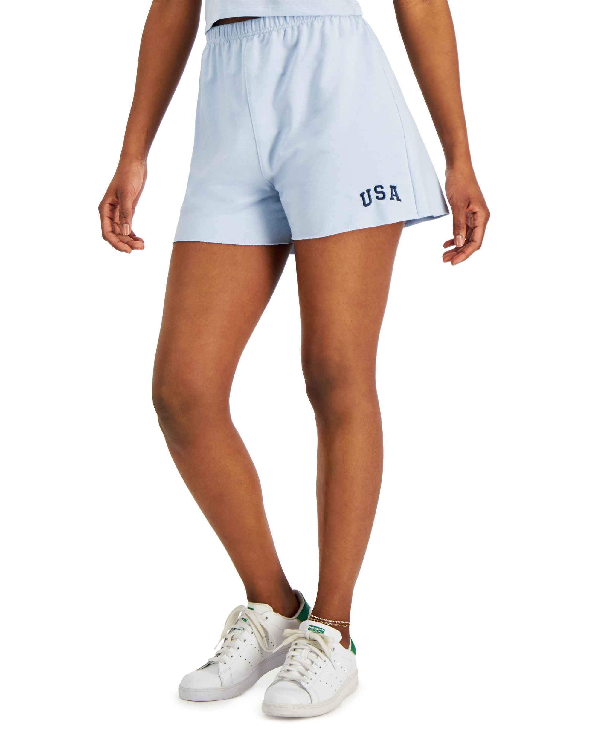 Juniors' USA Embroidered Shorts