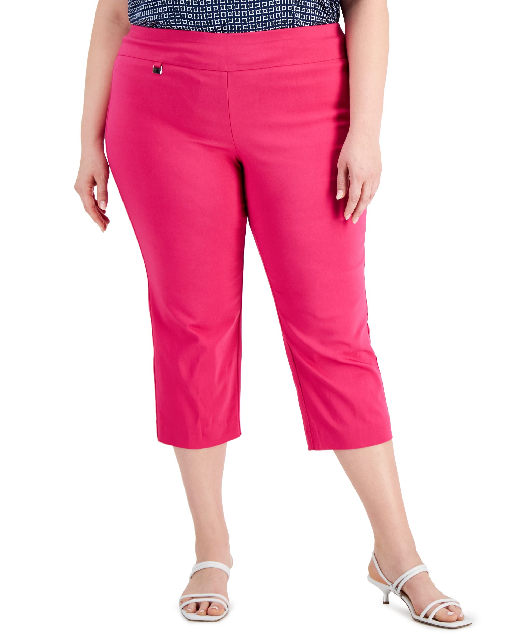 Plus Size Tummy-Control Capri Pants