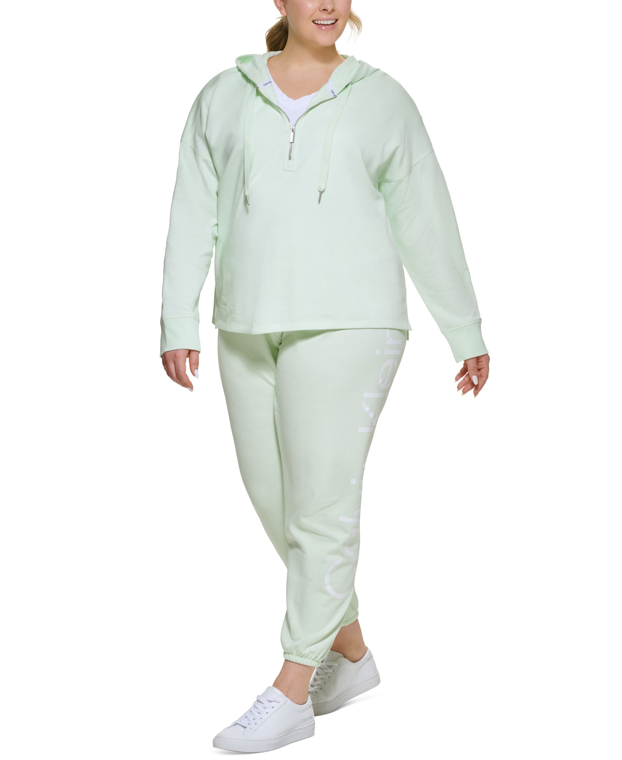 Calvin Klein Performance Plus Size Half Zip Pullover Hoodie