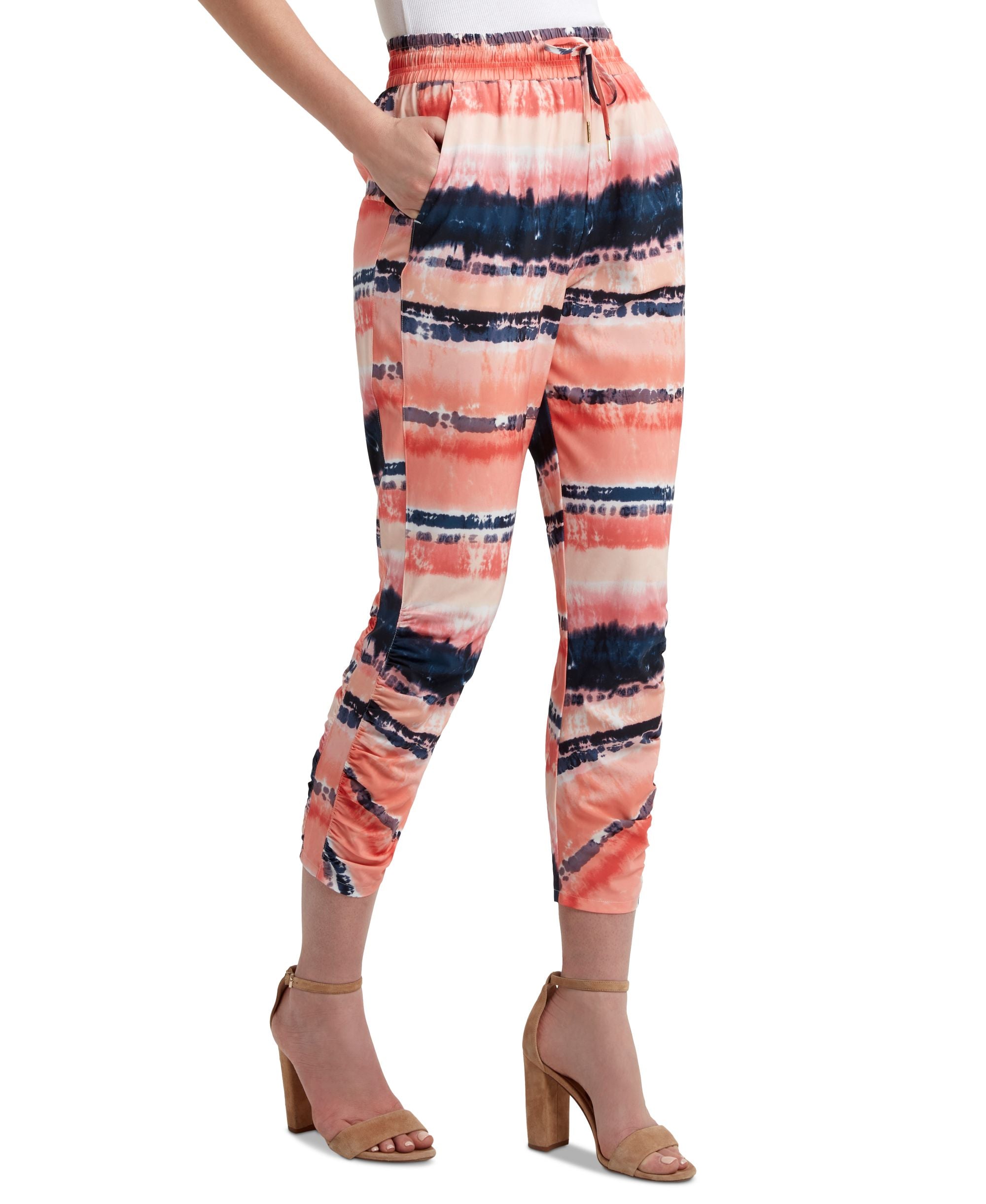 H Halston Ruched Jogger Pants