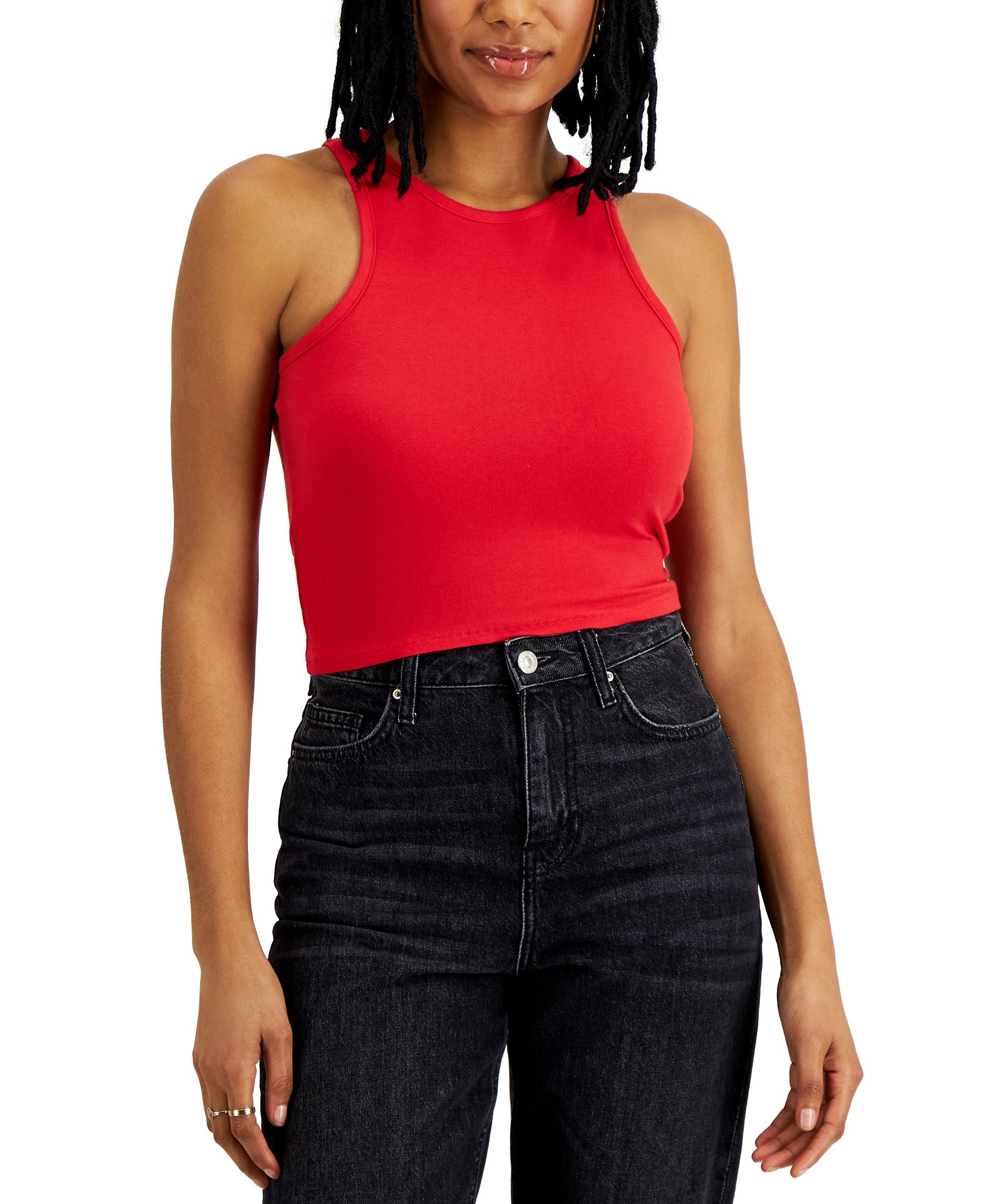 Juniors' Cutout-Back Tank Top