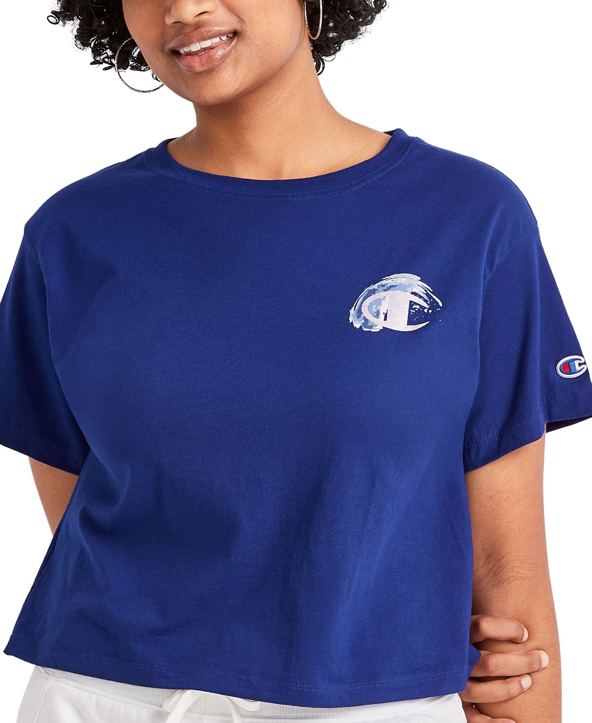 Champion Womens Cropped Logo T-Shirt