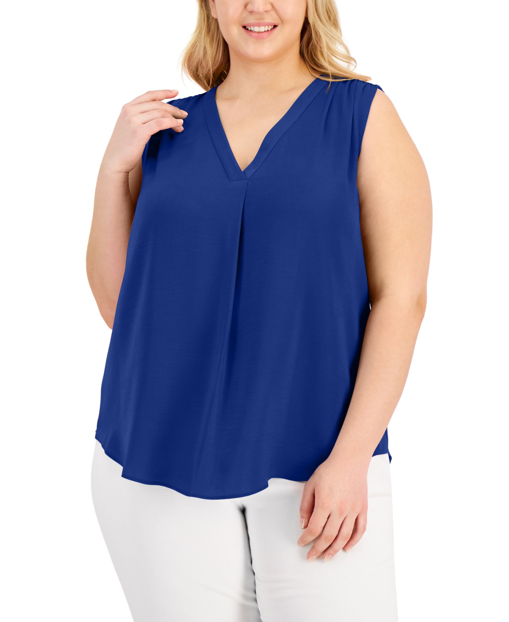 Alfani Plus Size V Neck Top