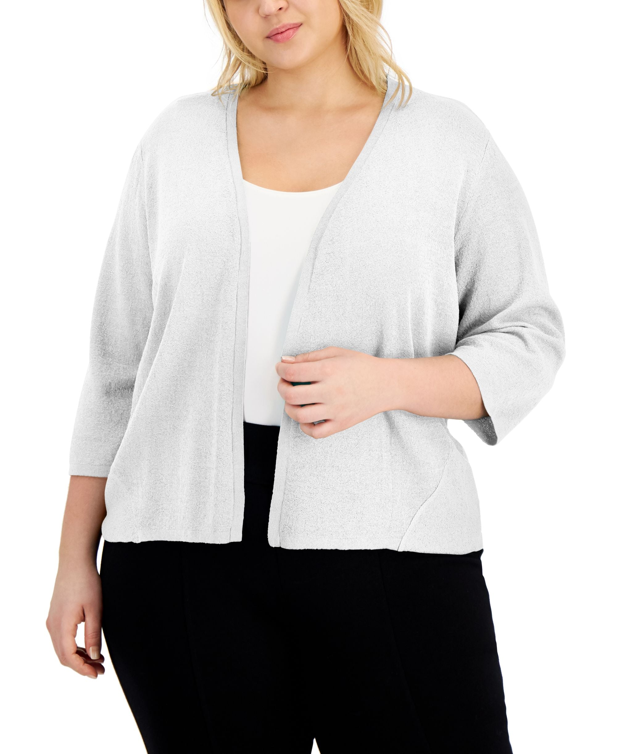 Alfani Plus Size Open Front Cardigan