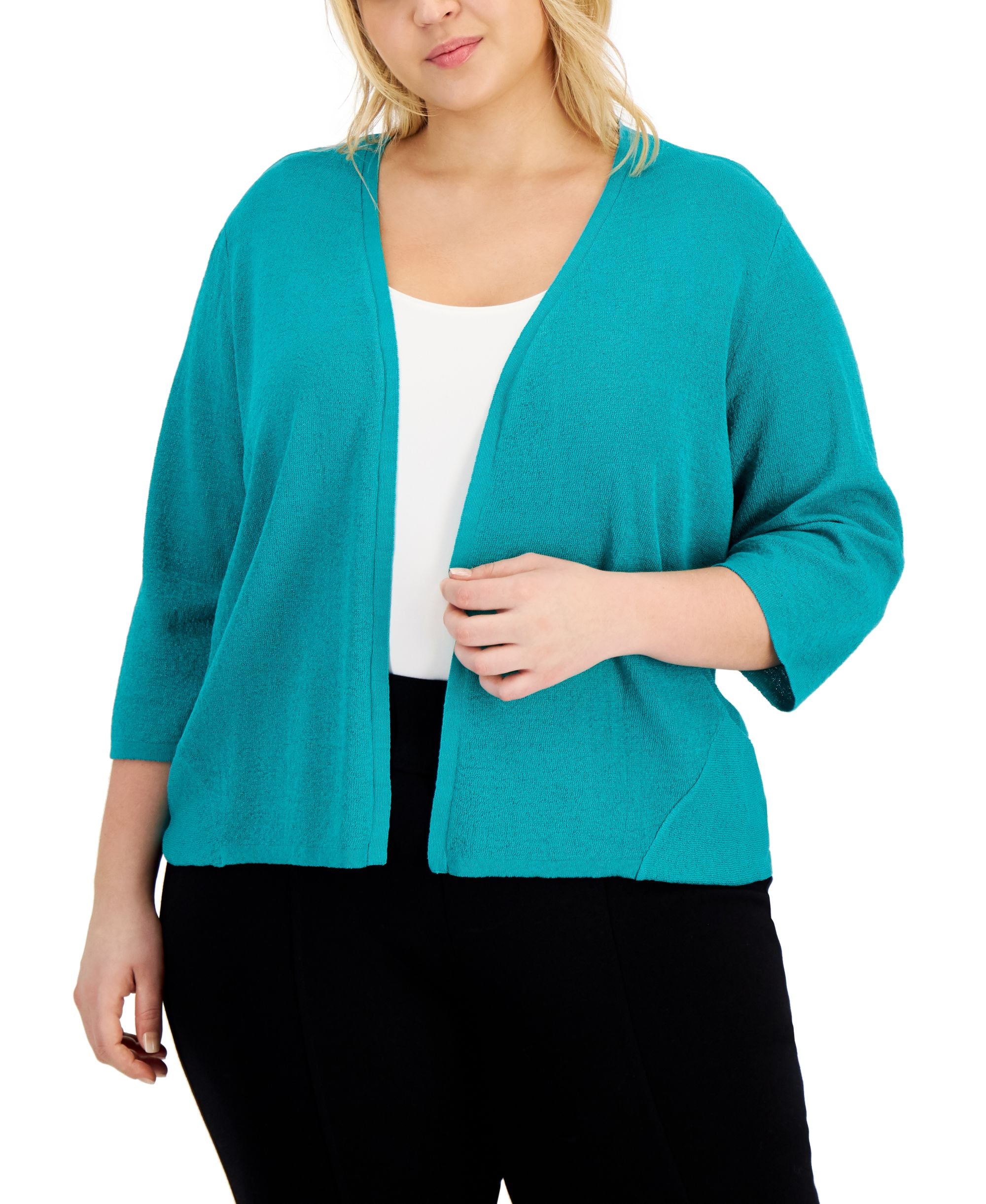 Alfani Plus Size Open Front Cardigan
