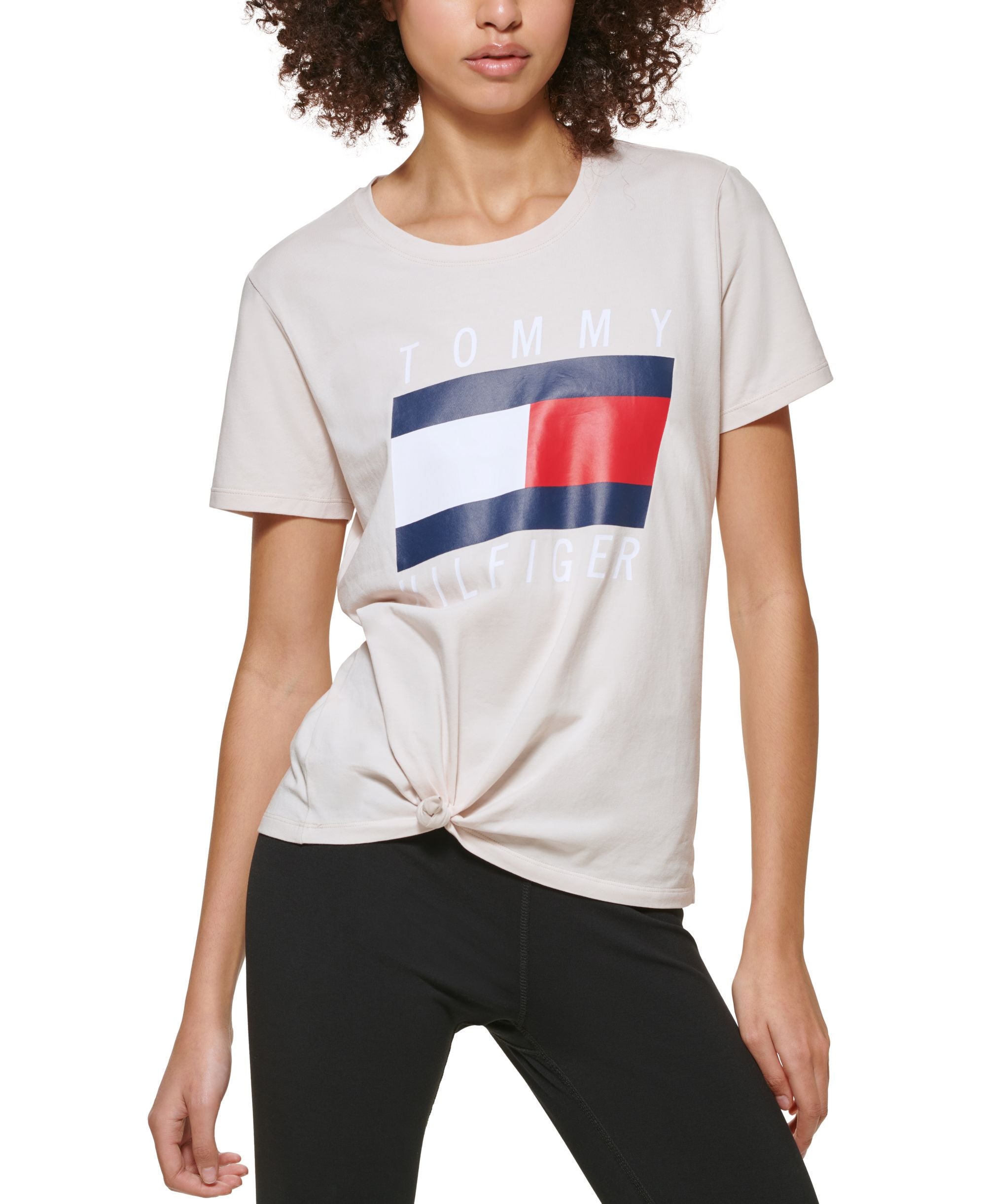 Tommy Hilfiger Sport Tie Front Logo T-Shirt