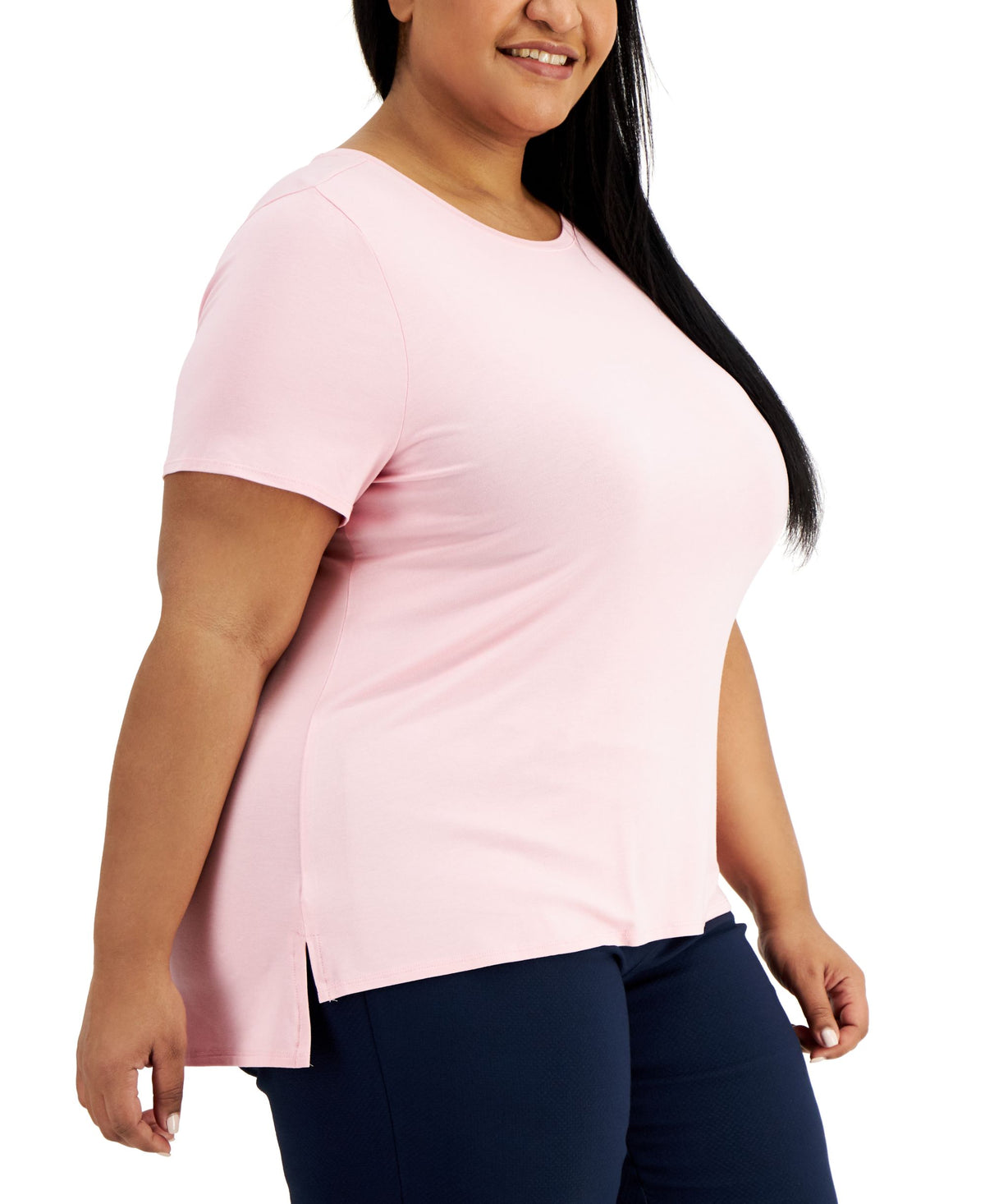 Alfani Plus Size Solid T-Shirt