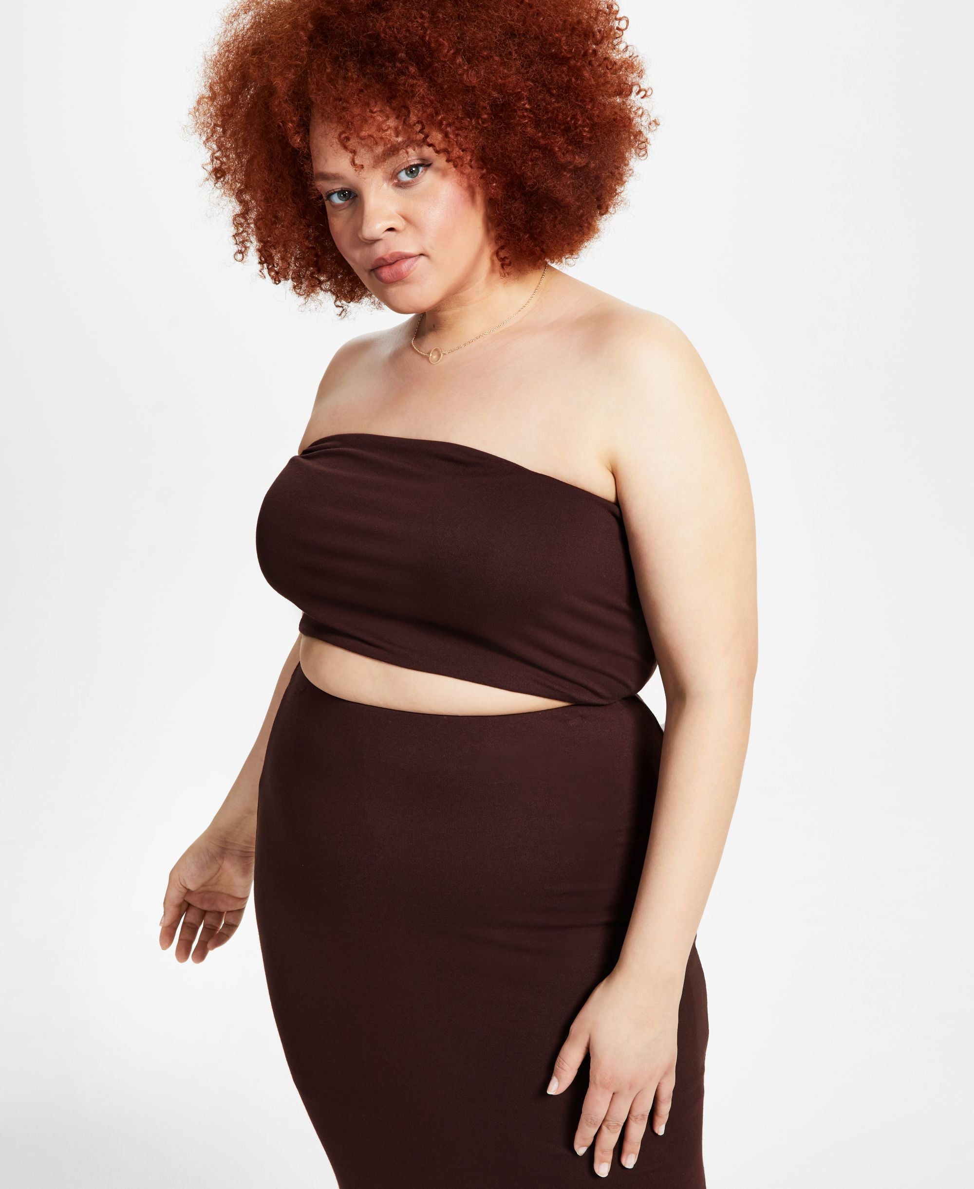 Bar III Trendy Plus Size Crepe Tube Top