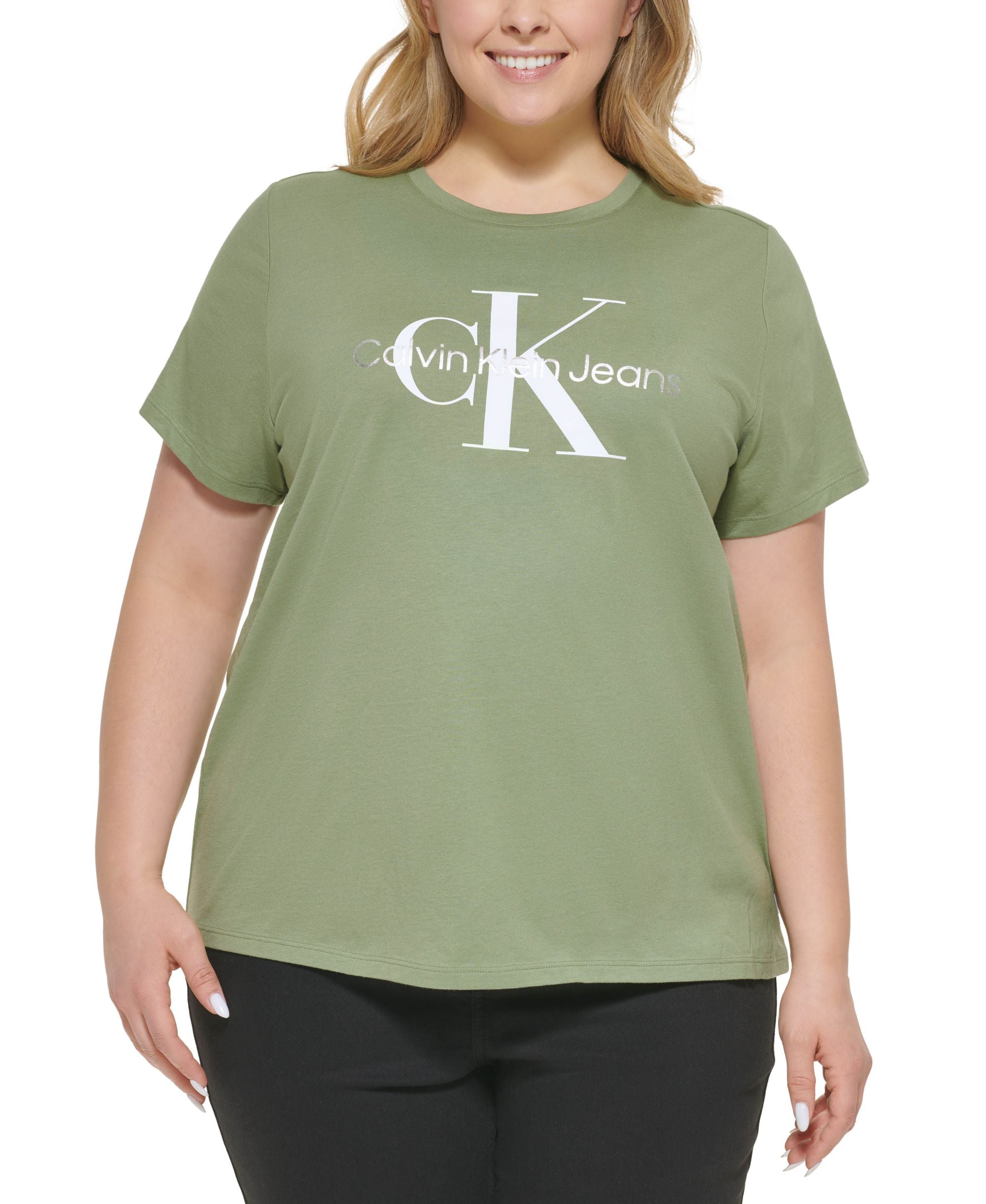 Calvin Klein Jeans Trendy Plus Size Foil Logo Graphic T-Shirt