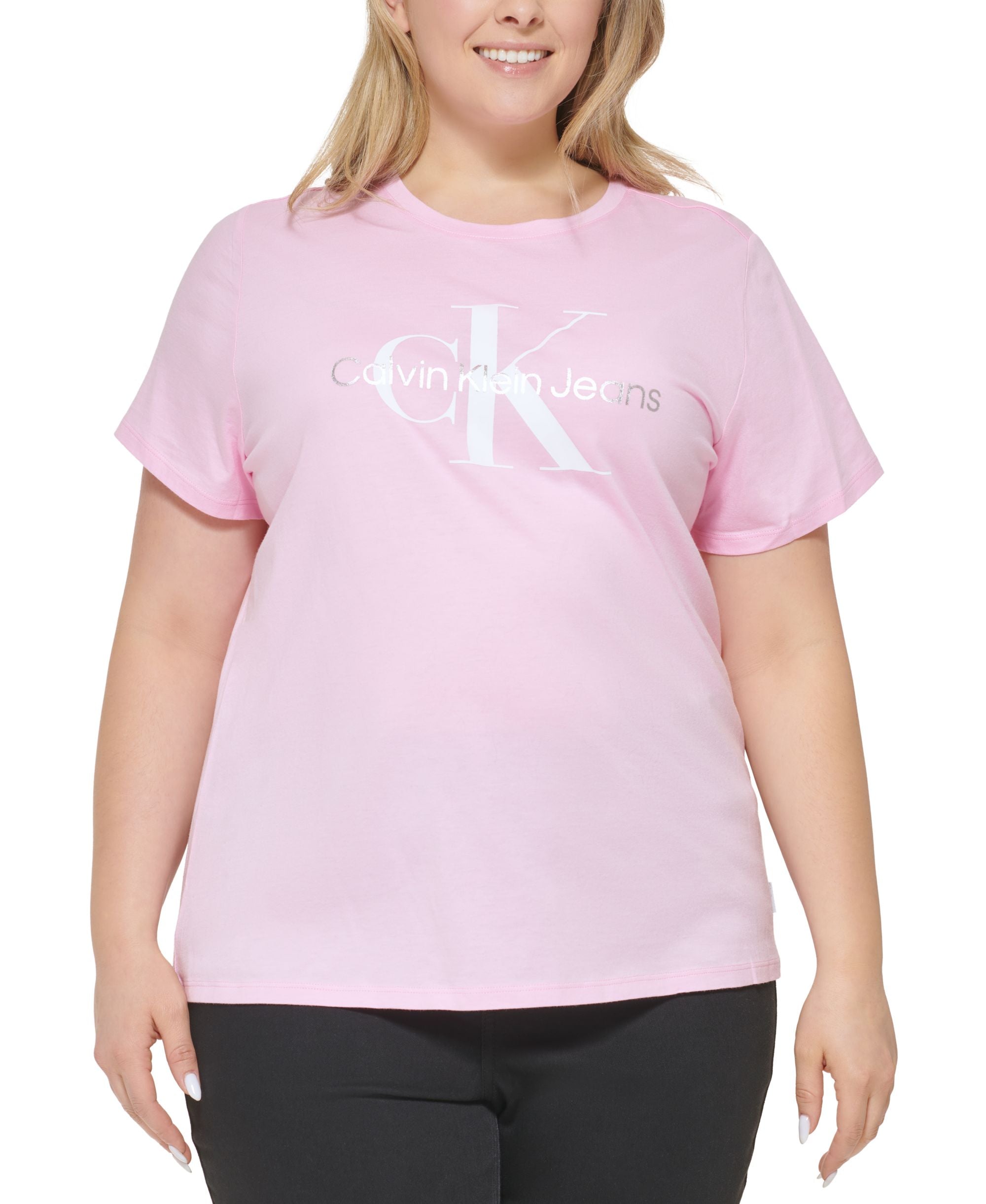 Calvin Klein Jeans Trendy Plus Size Foil Logo Graphic T-Shirt